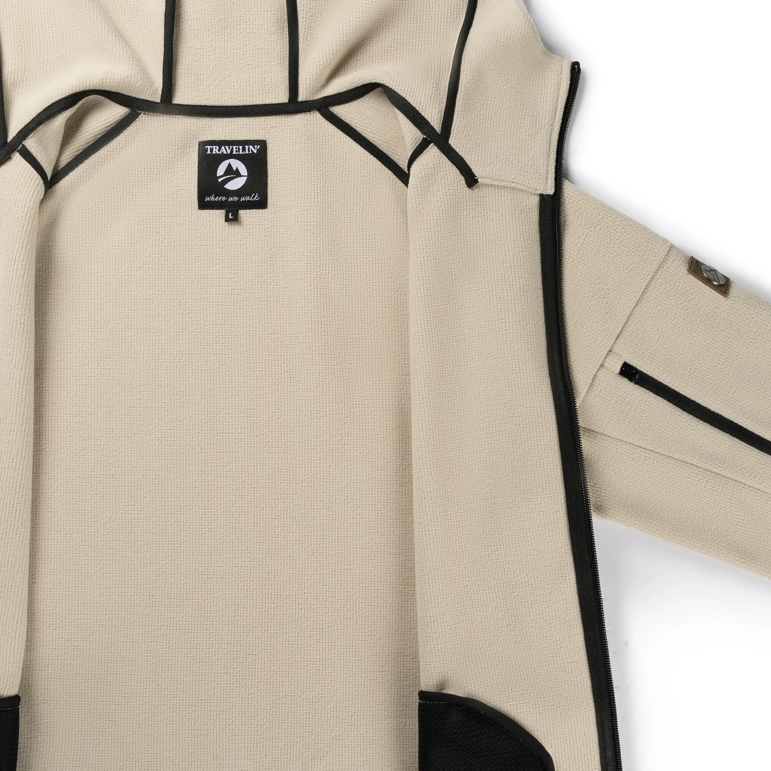 Bjorn Men - Outdoor cardigan - Sand - Image 8