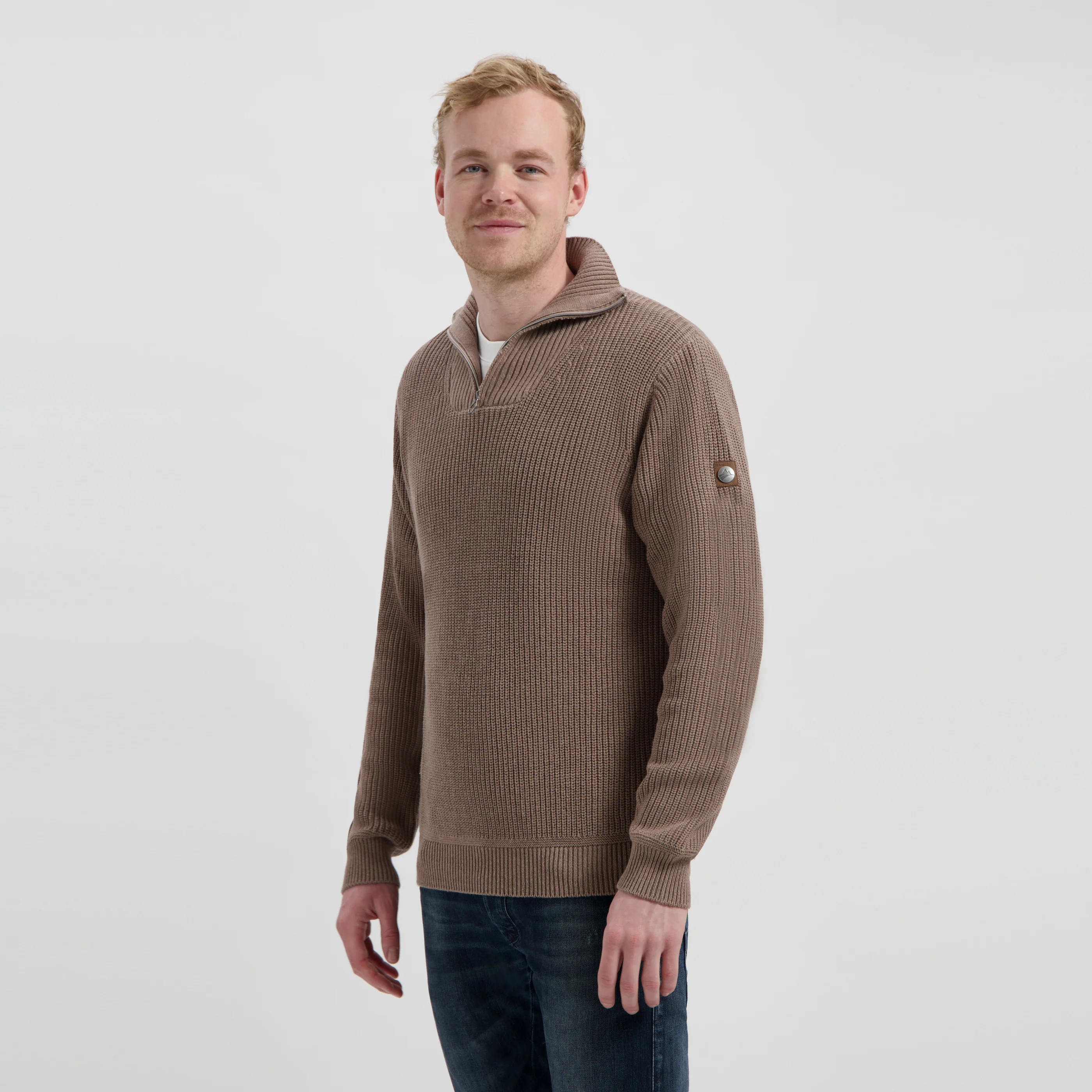 Brecon Men - Sweater - Cashmere blend - Sand - Image 2