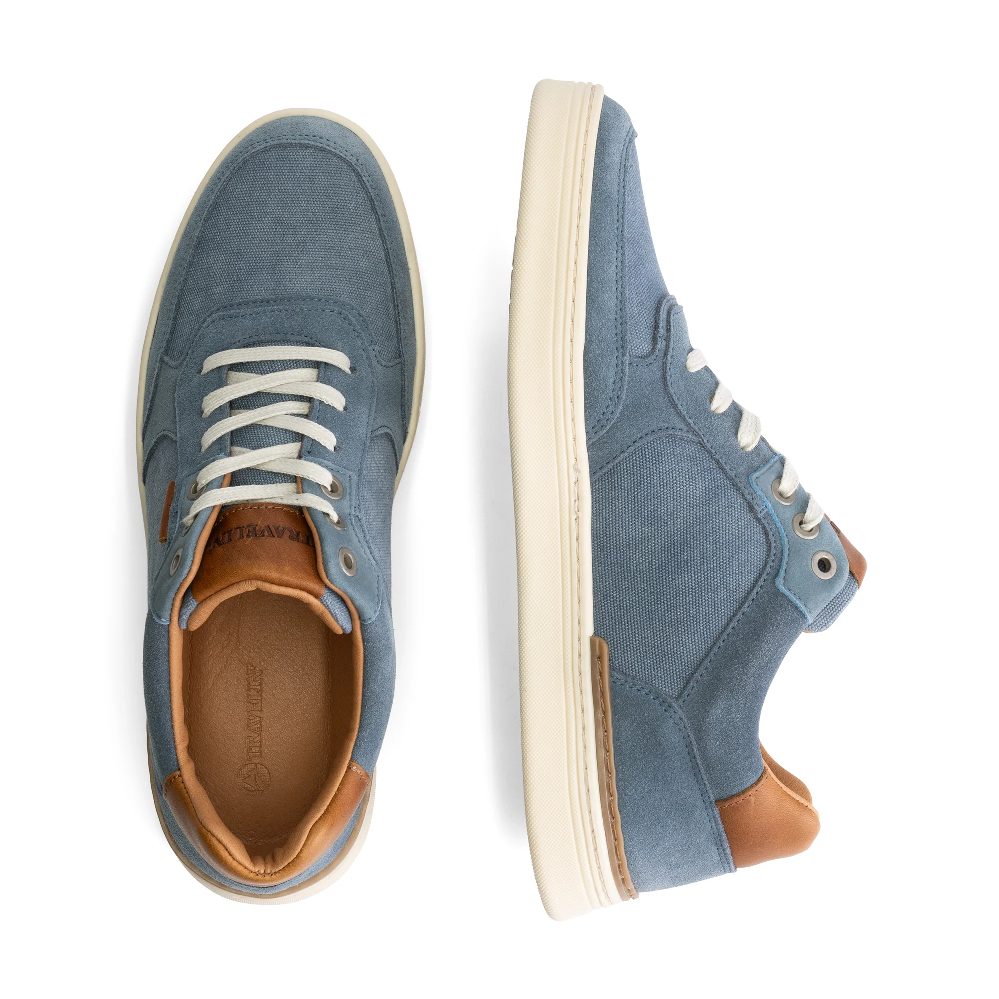 Bromley Men - Sneakers - Canvas and suede - Blue - Image 4