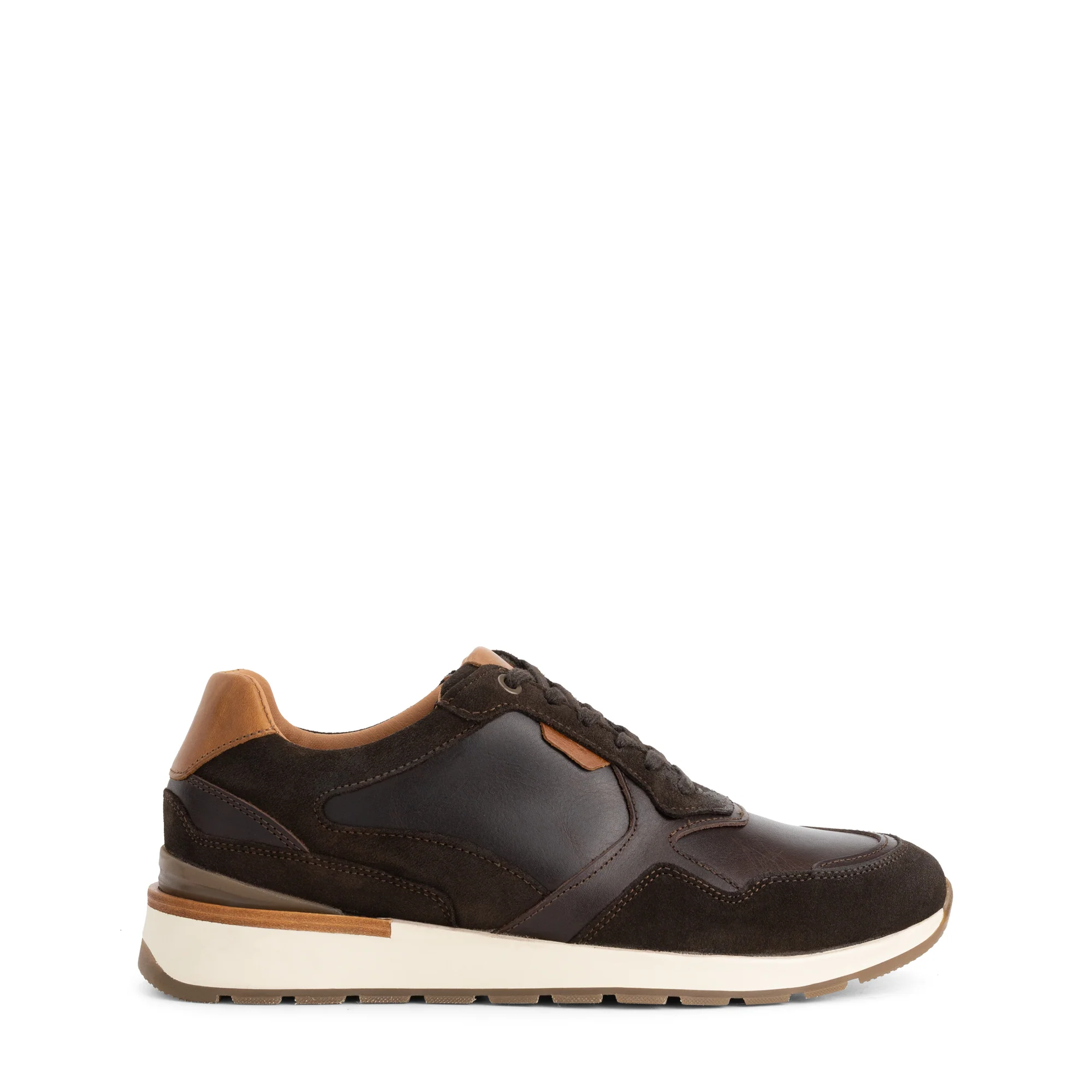 Dalton Men - Sneakers - Leather - Dark brown - Image 3