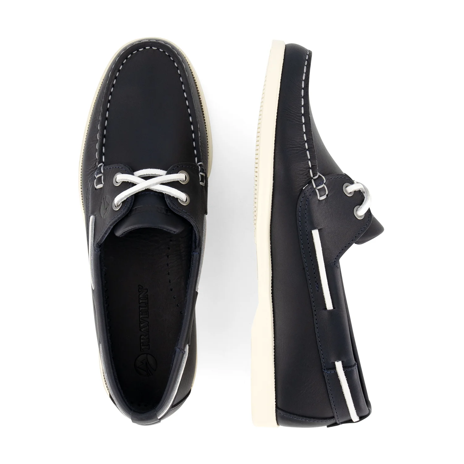 Ebeltoft Women - Boat shoes - Leather - Navy - Image 3