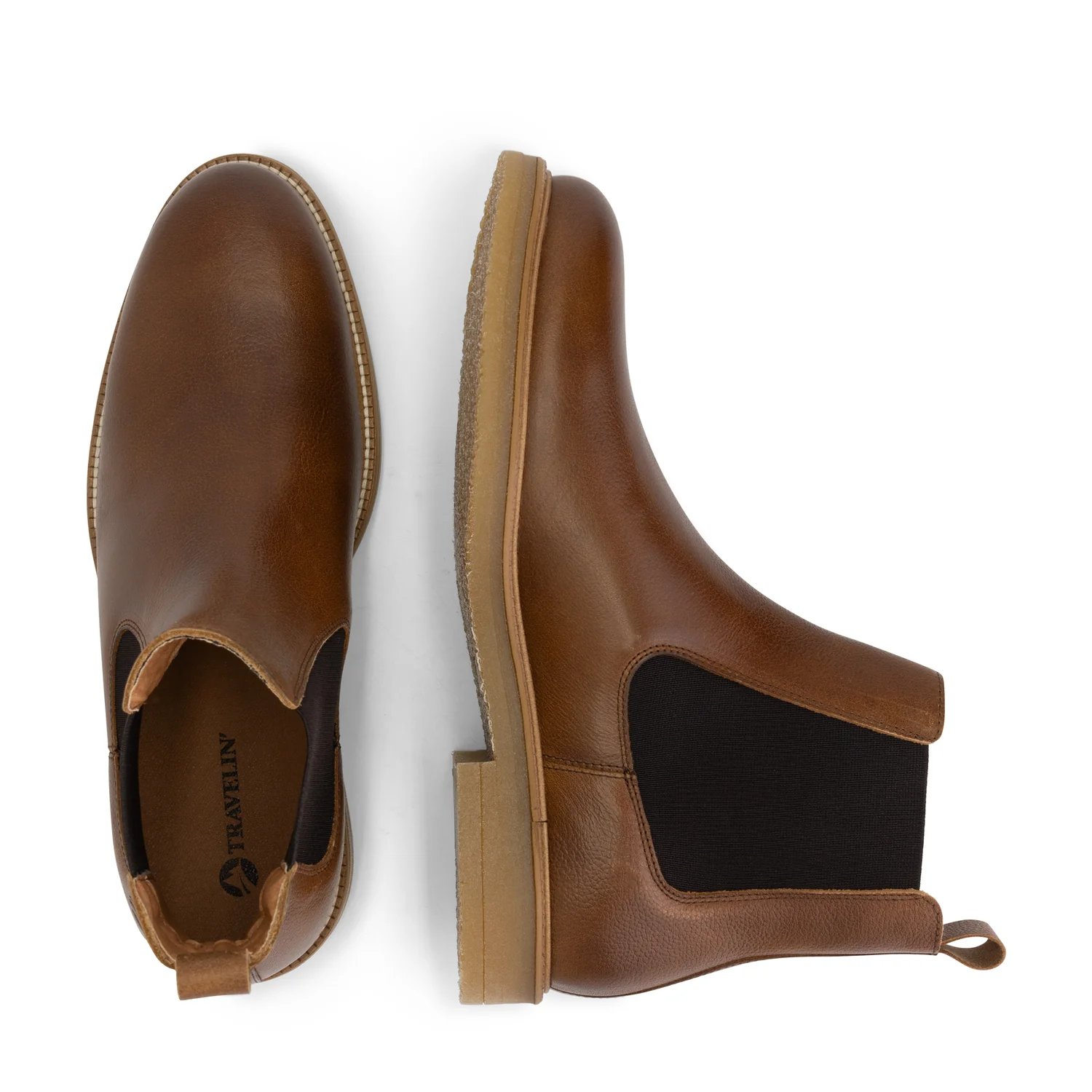 Egleton Men - Chelsea boots - Leather - Cognac - Image 4