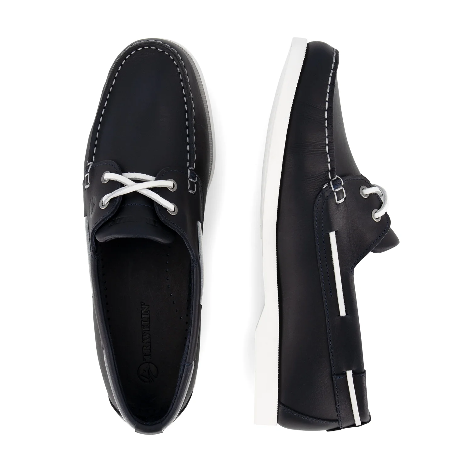 Exmouth Men - Boat shoes - Leather - Blue - Image 4