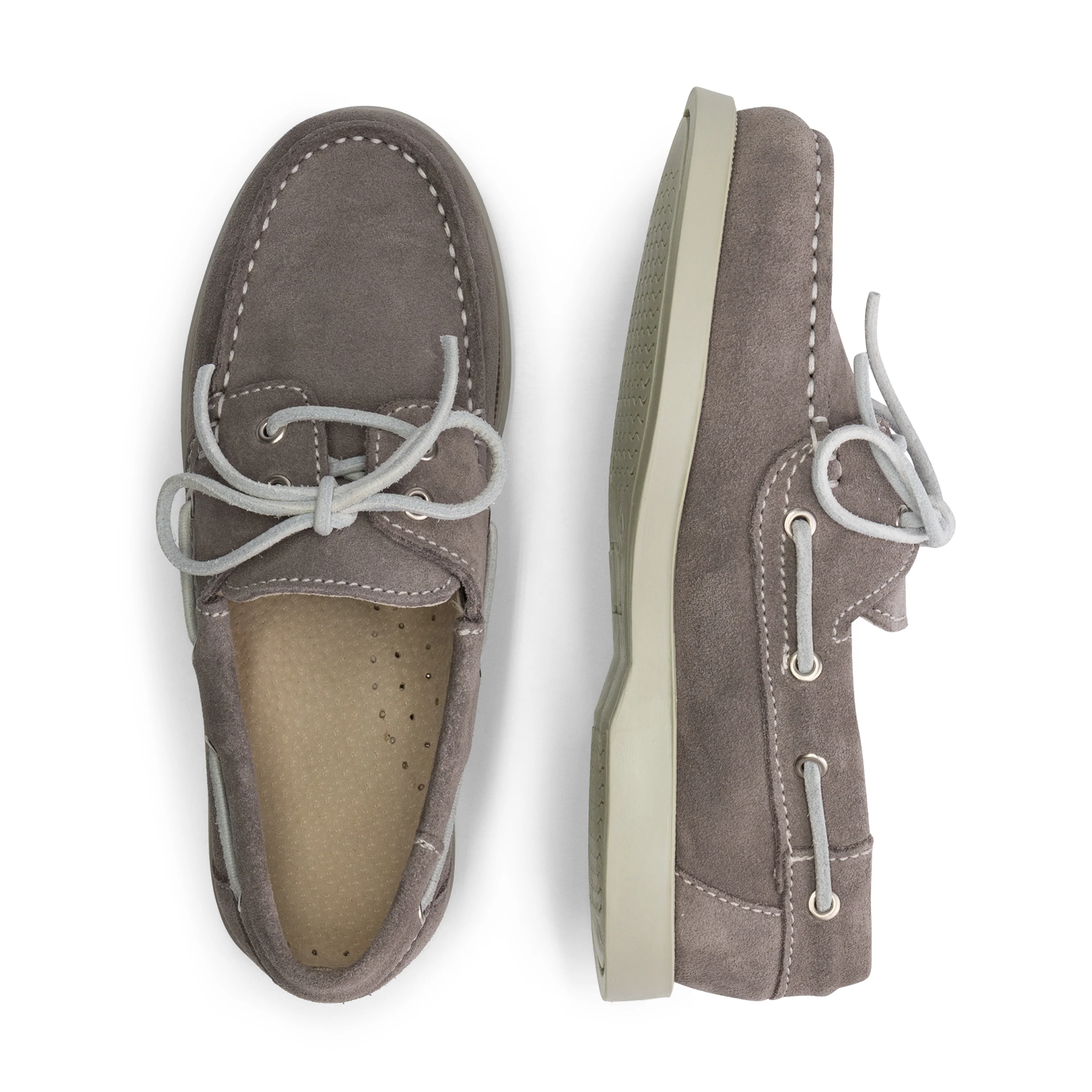 Foss Kids - Boat shoes - Suede - Grey - Image 3