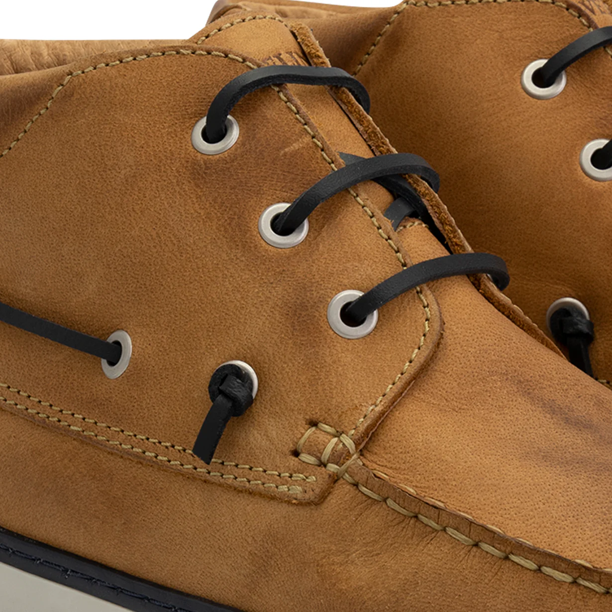 Helford Men - Mid lace-up shoes - Leather - Light brown - Image 7