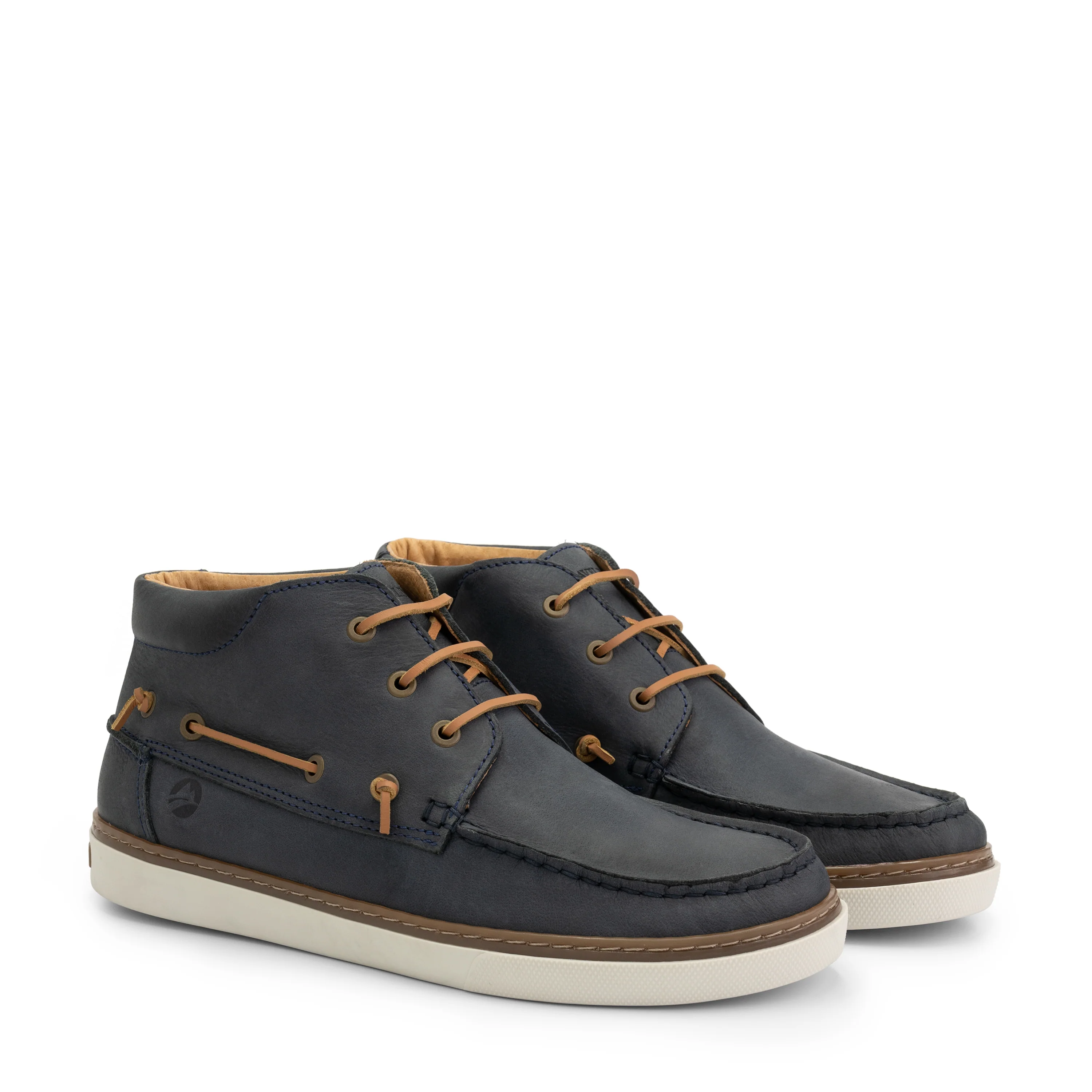 Helford Men - Mid lace-up shoes - Leather - Navy