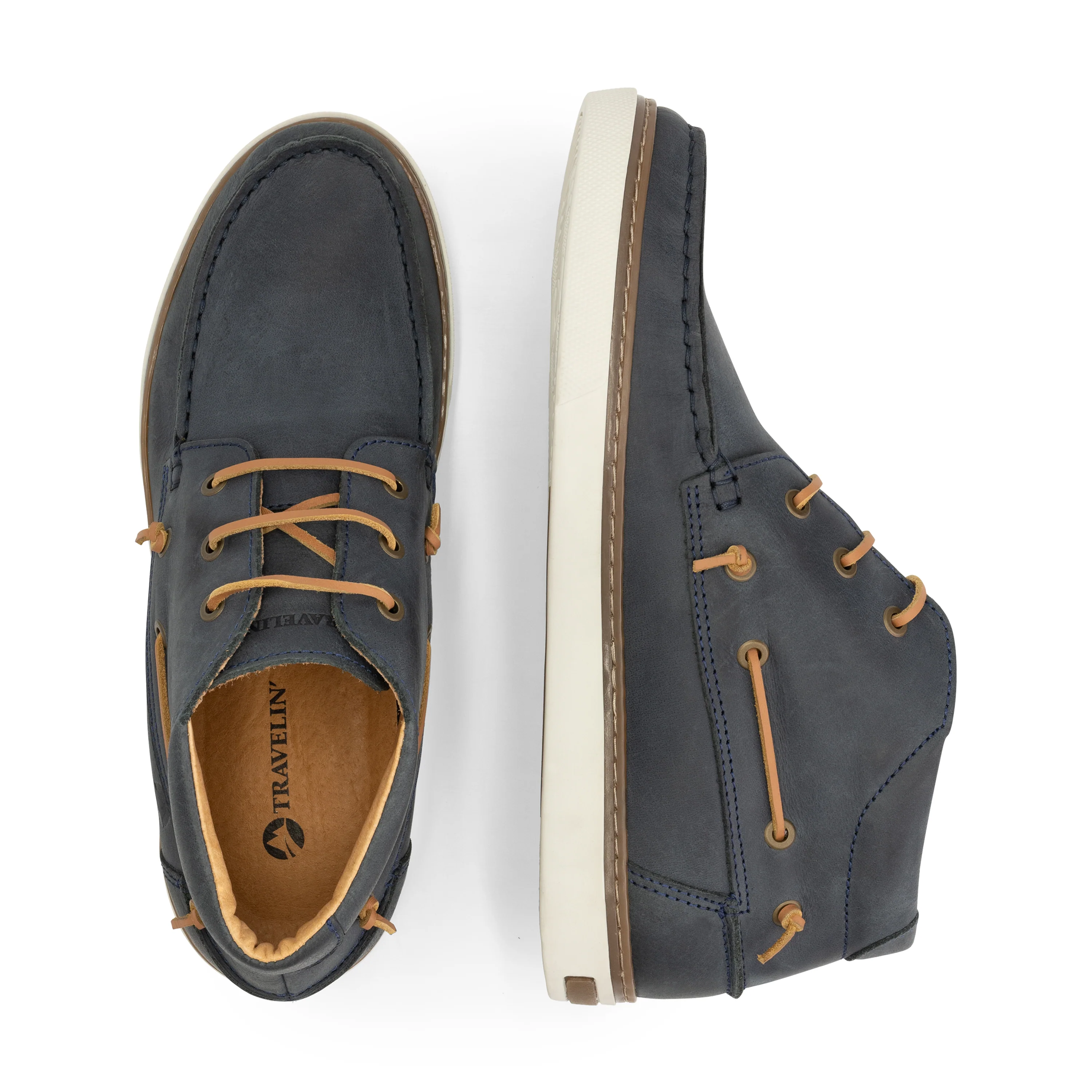 Helford Men - Mid lace-up shoes - Leather - Navy - Image 4