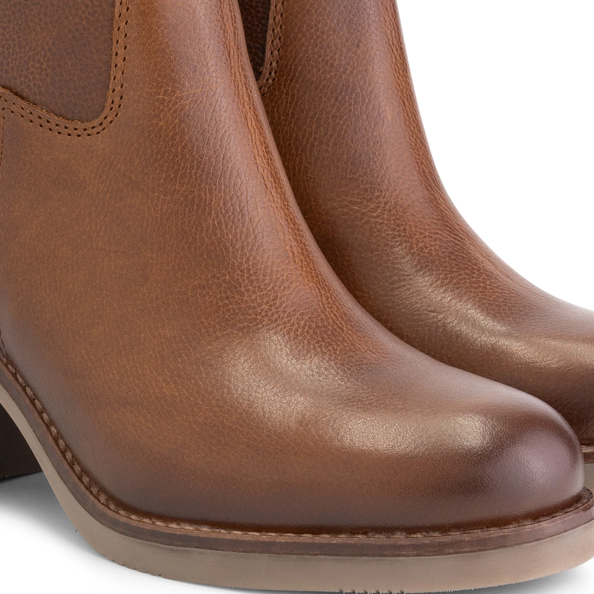 Isere Women - Ankle booties - Leather - Cognac - Image 7