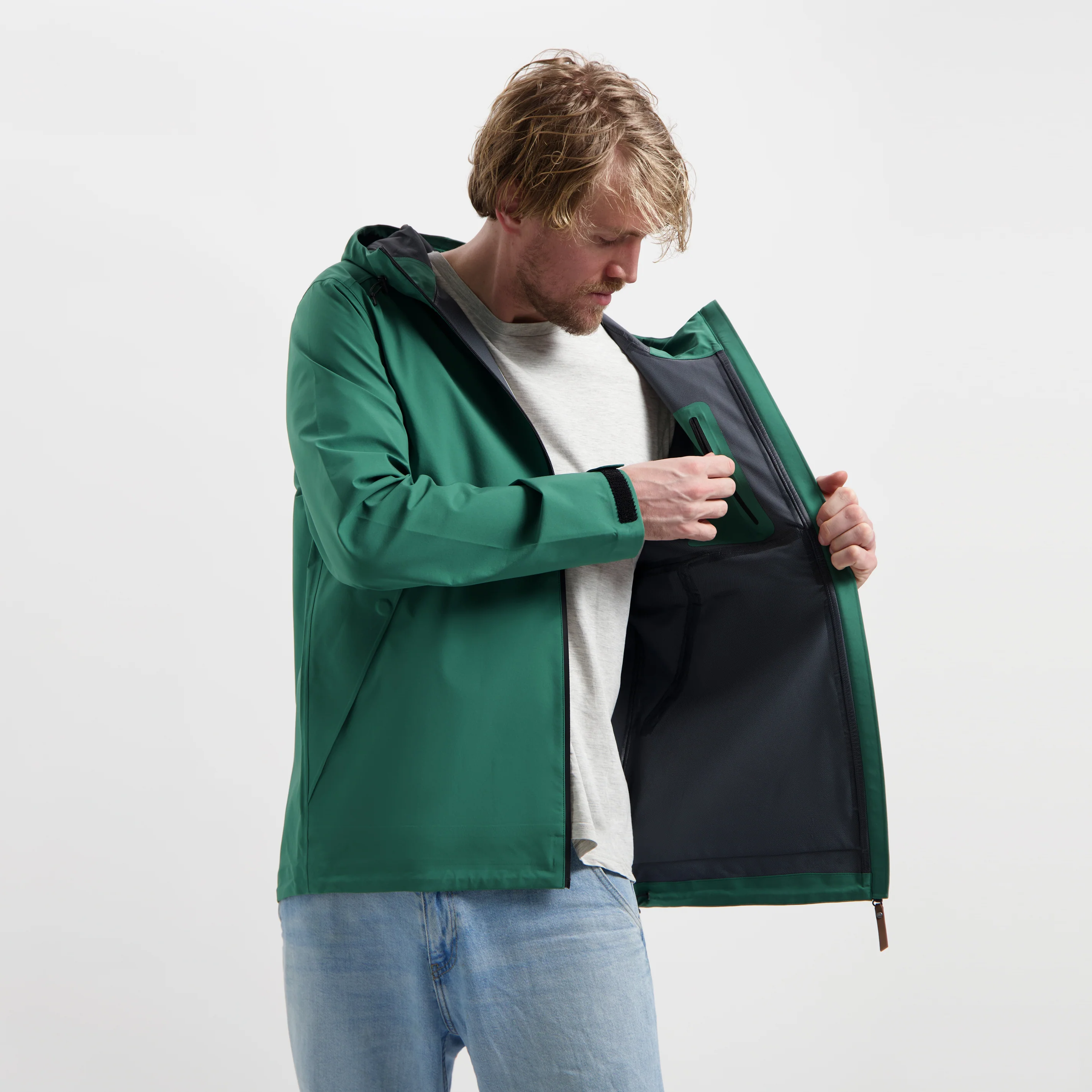 Jari Men - Hardshell jacket - Waterproof - Dark green - Image 3