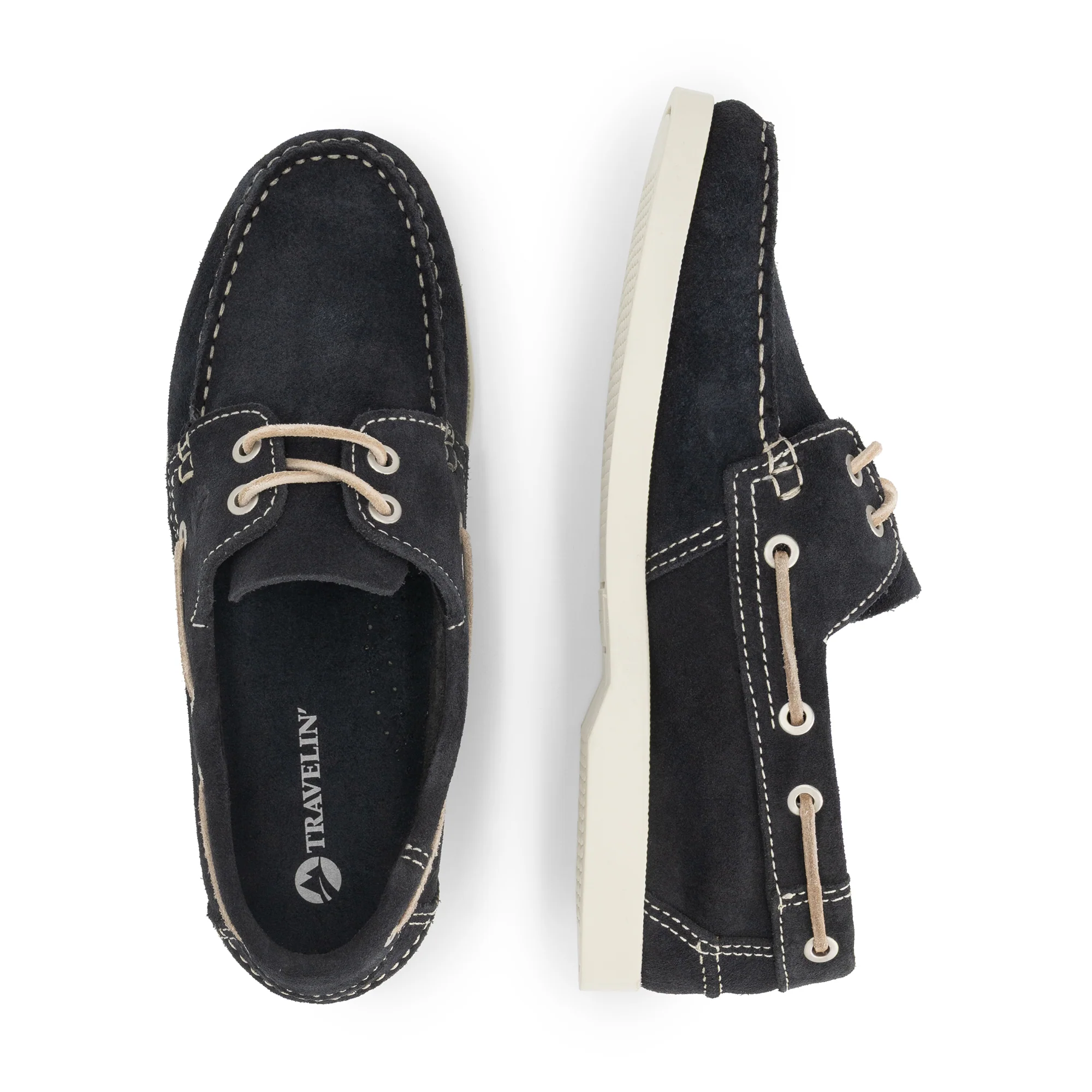 Kajaani Women - Boat shoes - Suede - Navy - Image 4