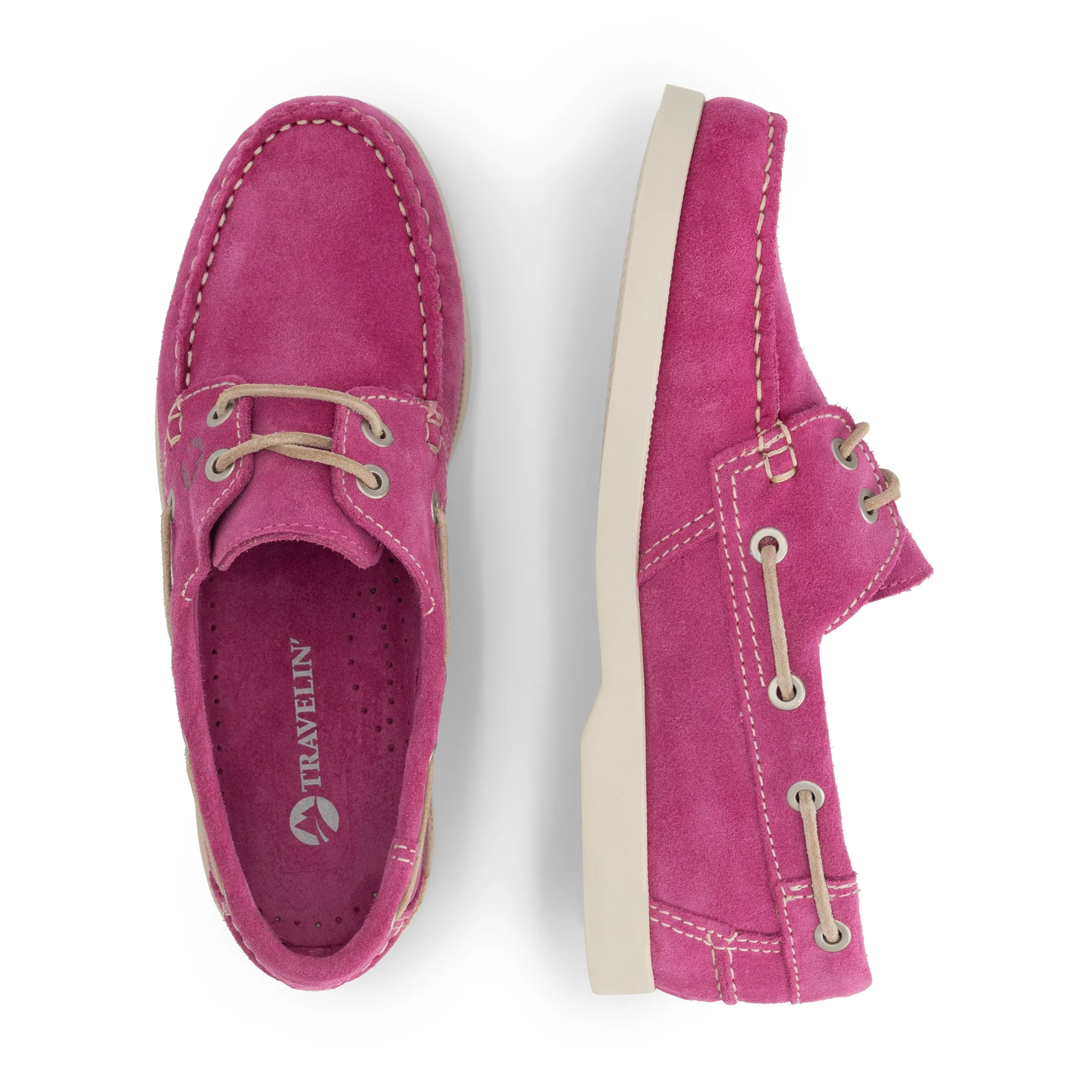 Kajaani Women - Boat shoes - Suede - Pink - Image 4