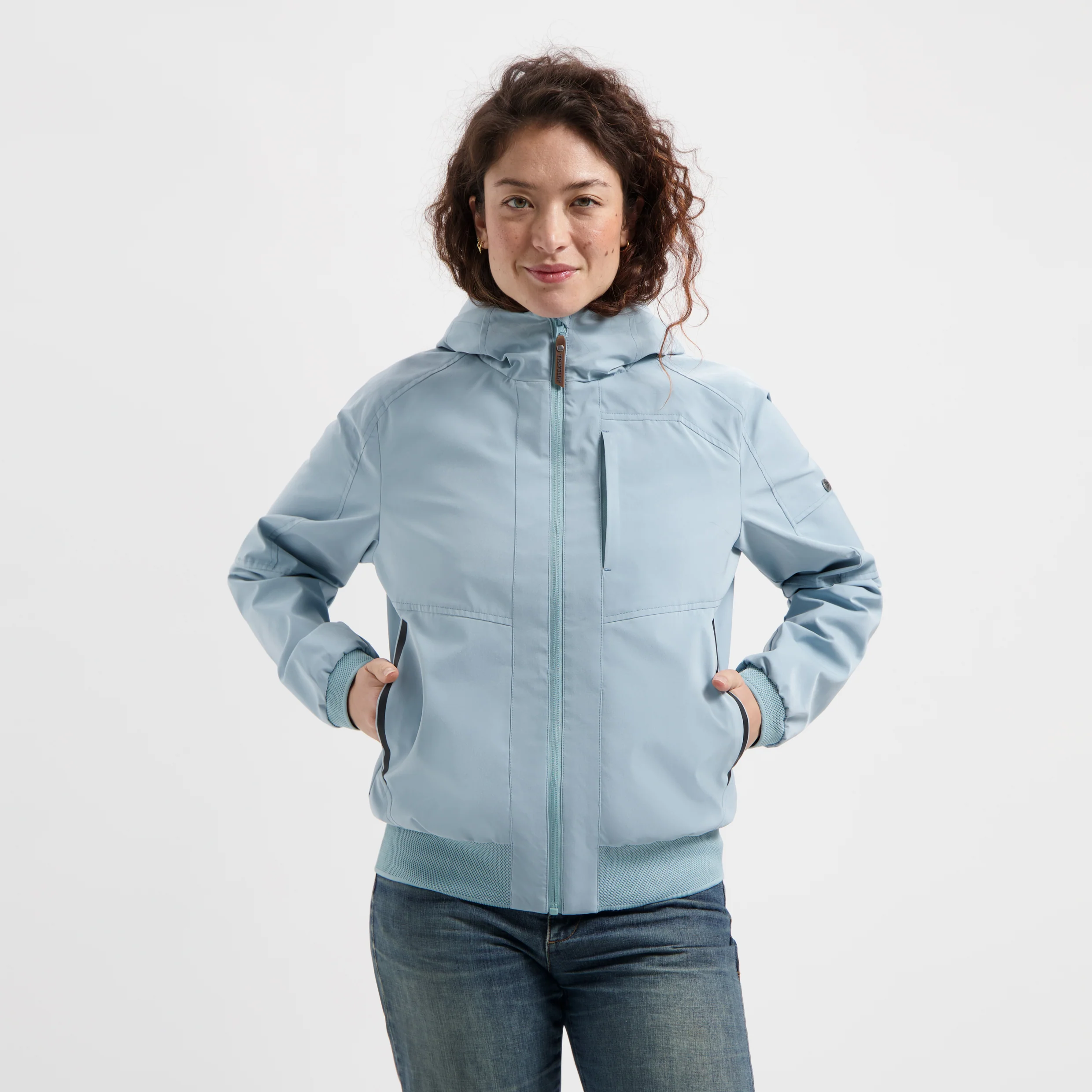 Katla Women - Hardshell jacket - Waterproof - Light blue - Image 3