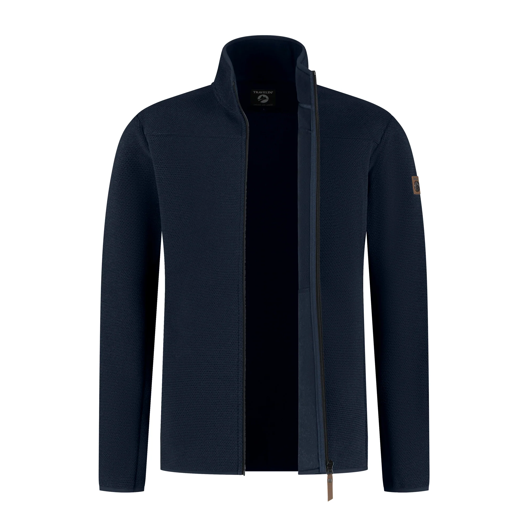 Lars Men - Outdoor cardigan - Navy - Image 4
