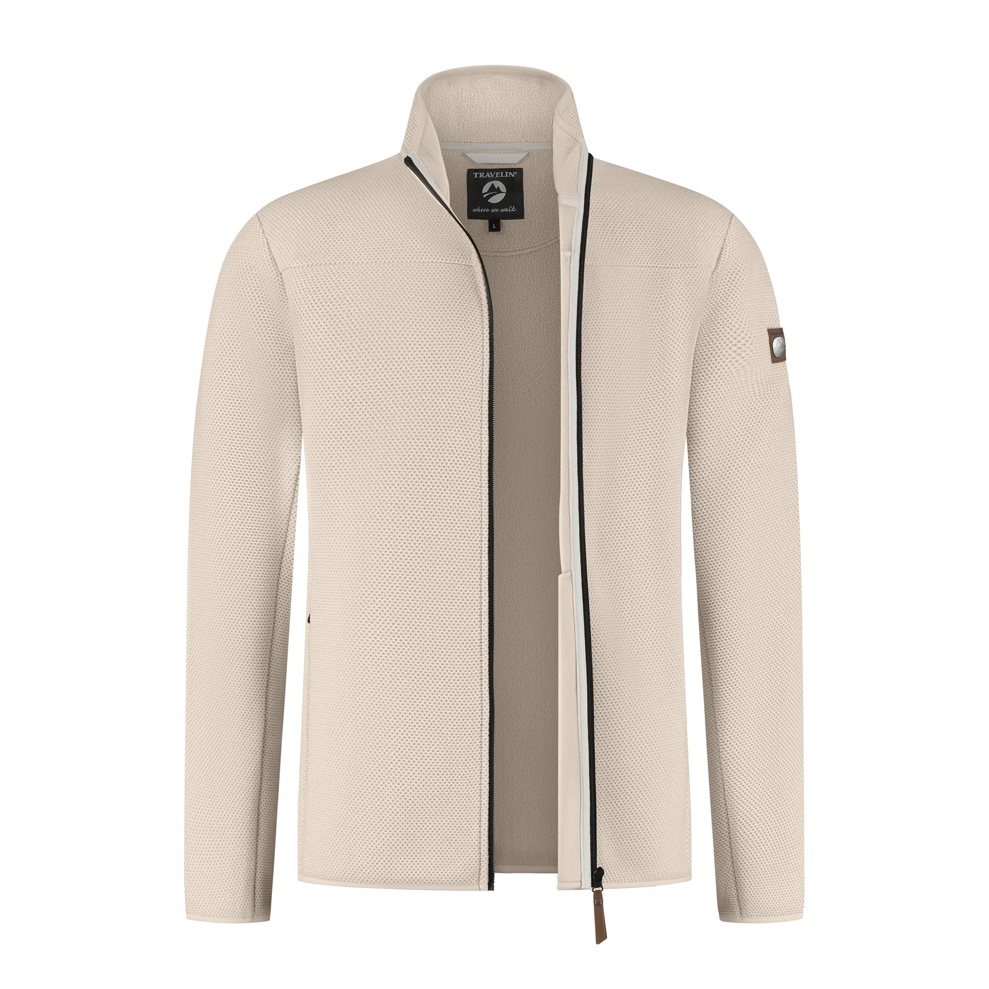 Lars Men - Outdoor cardigan - Sand - Image 4