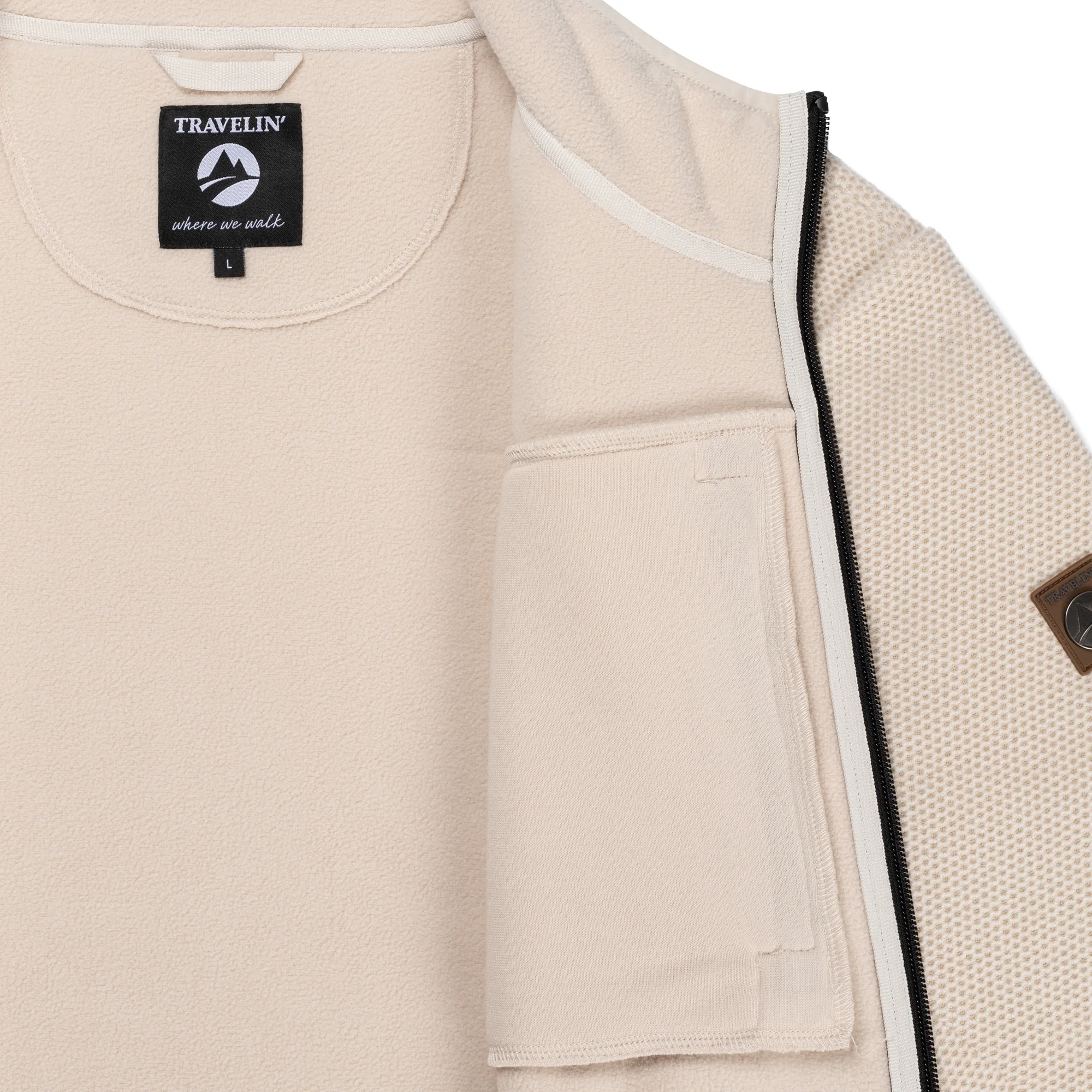 Lars Men - Outdoor cardigan - Sand - Image 7
