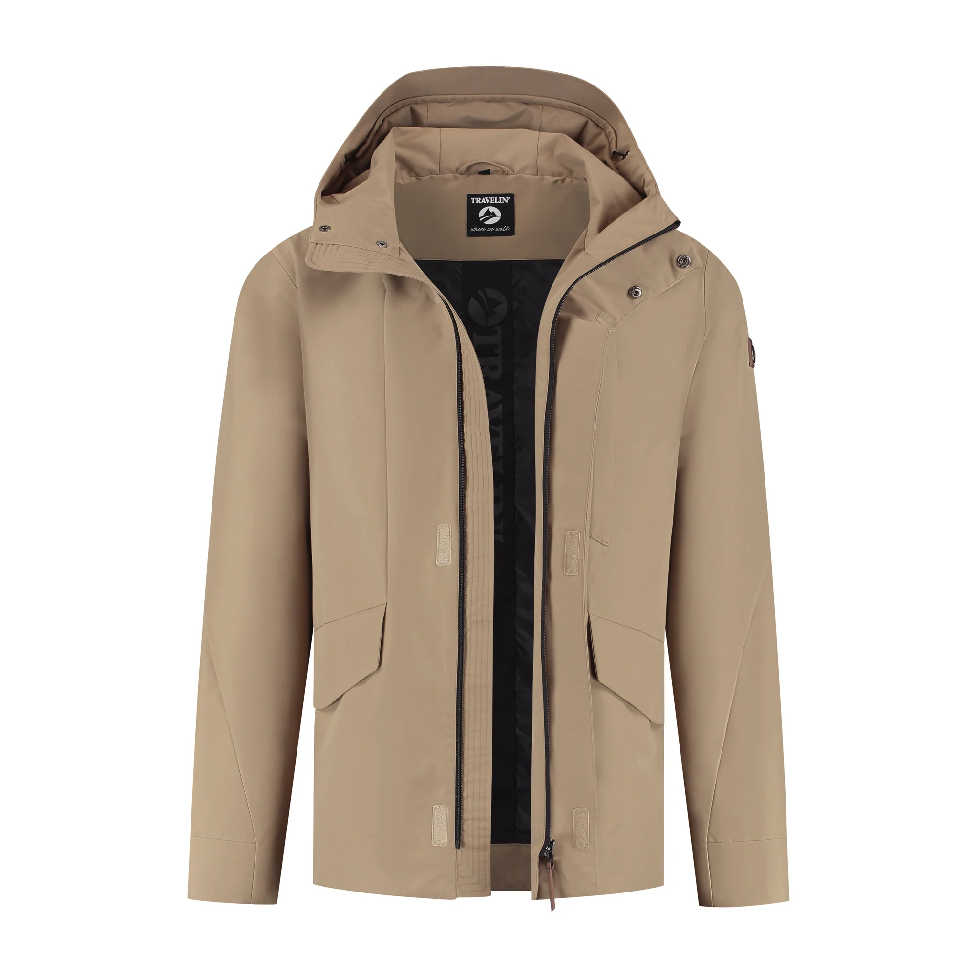 Lefi Men - Hardshell jacket - Waterproof - Light brown - Image 4