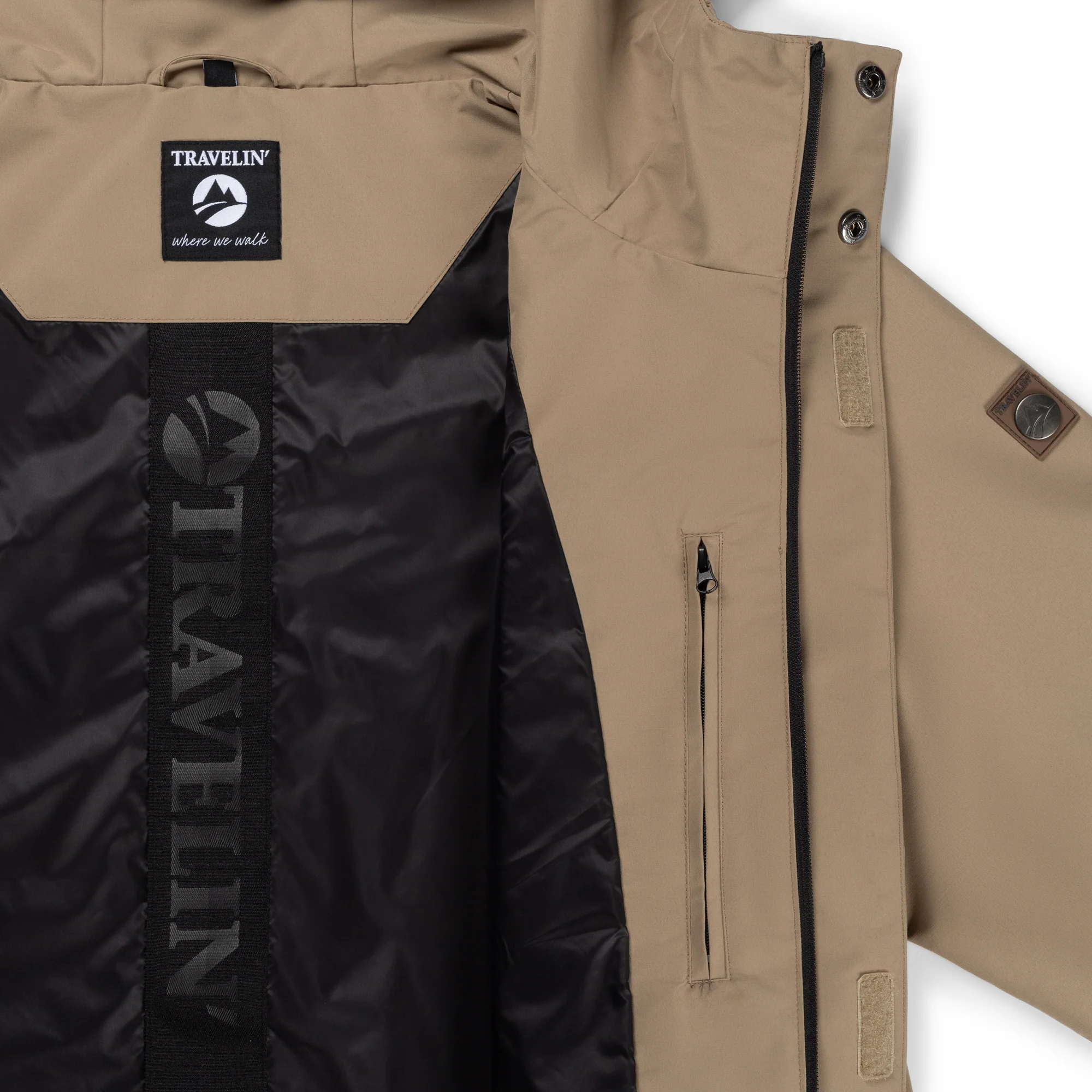 Lefi Men - Hardshell jacket - Waterproof - Light brown - Image 7