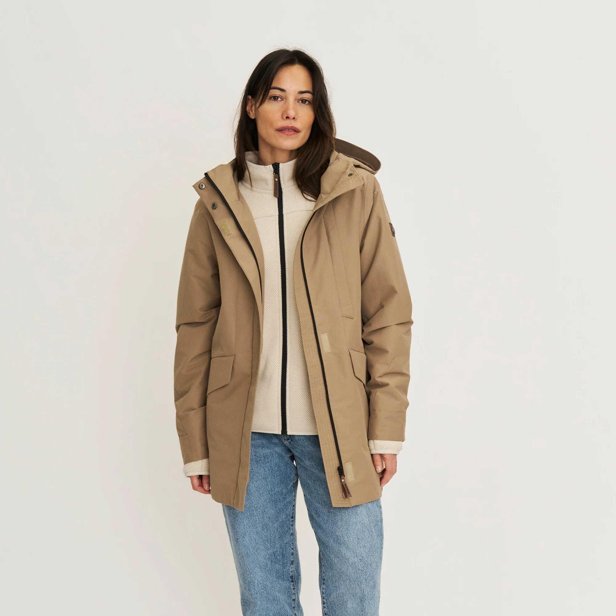 Leyla Women - Hardshell jacket - Waterproof - Light brown - Image 2
