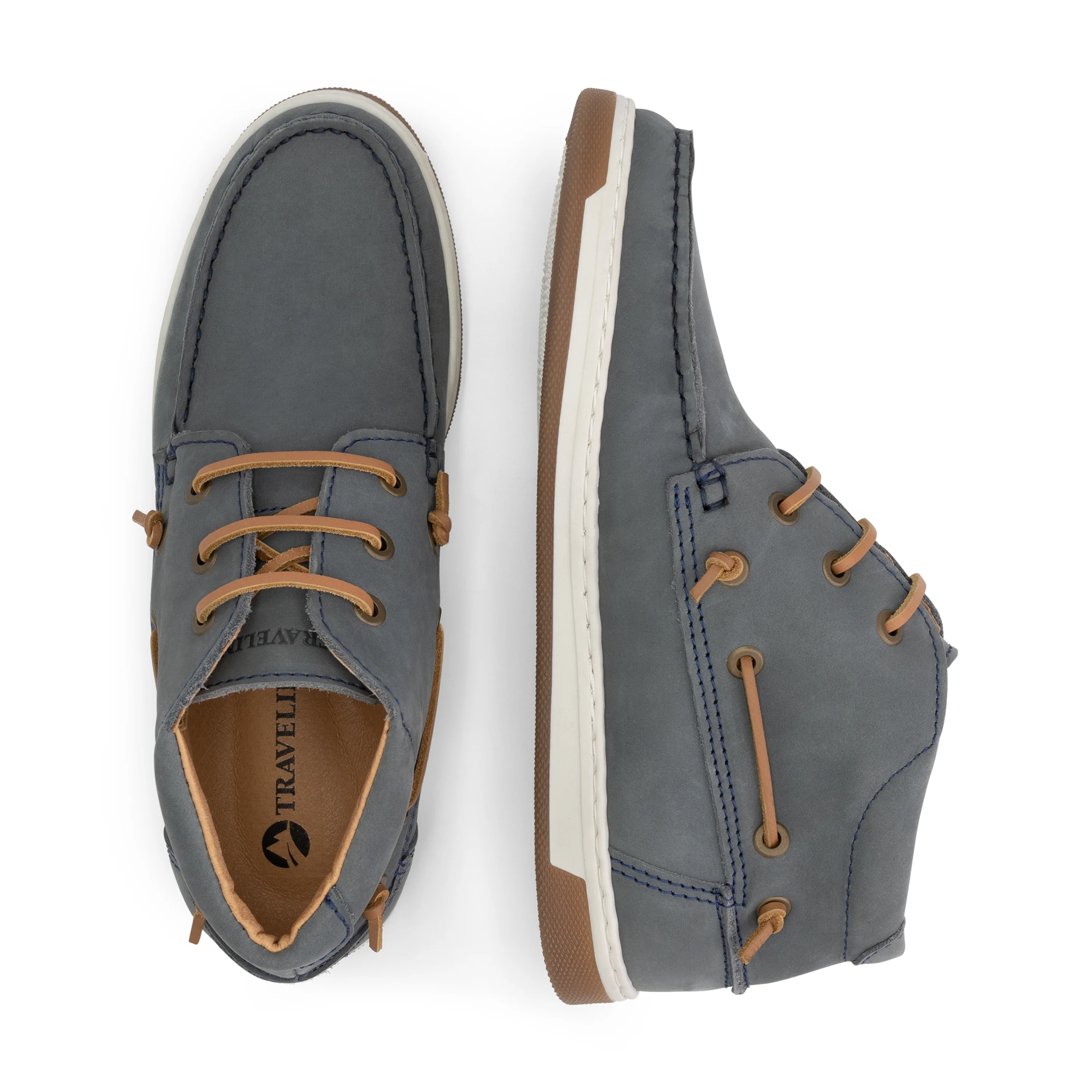 Maenporth Women - Mid lace-up shoes - Leather - Blue - Image 4