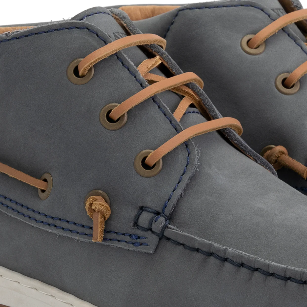 Maenporth Women - Mid lace-up shoes - Leather - Blue - Image 7