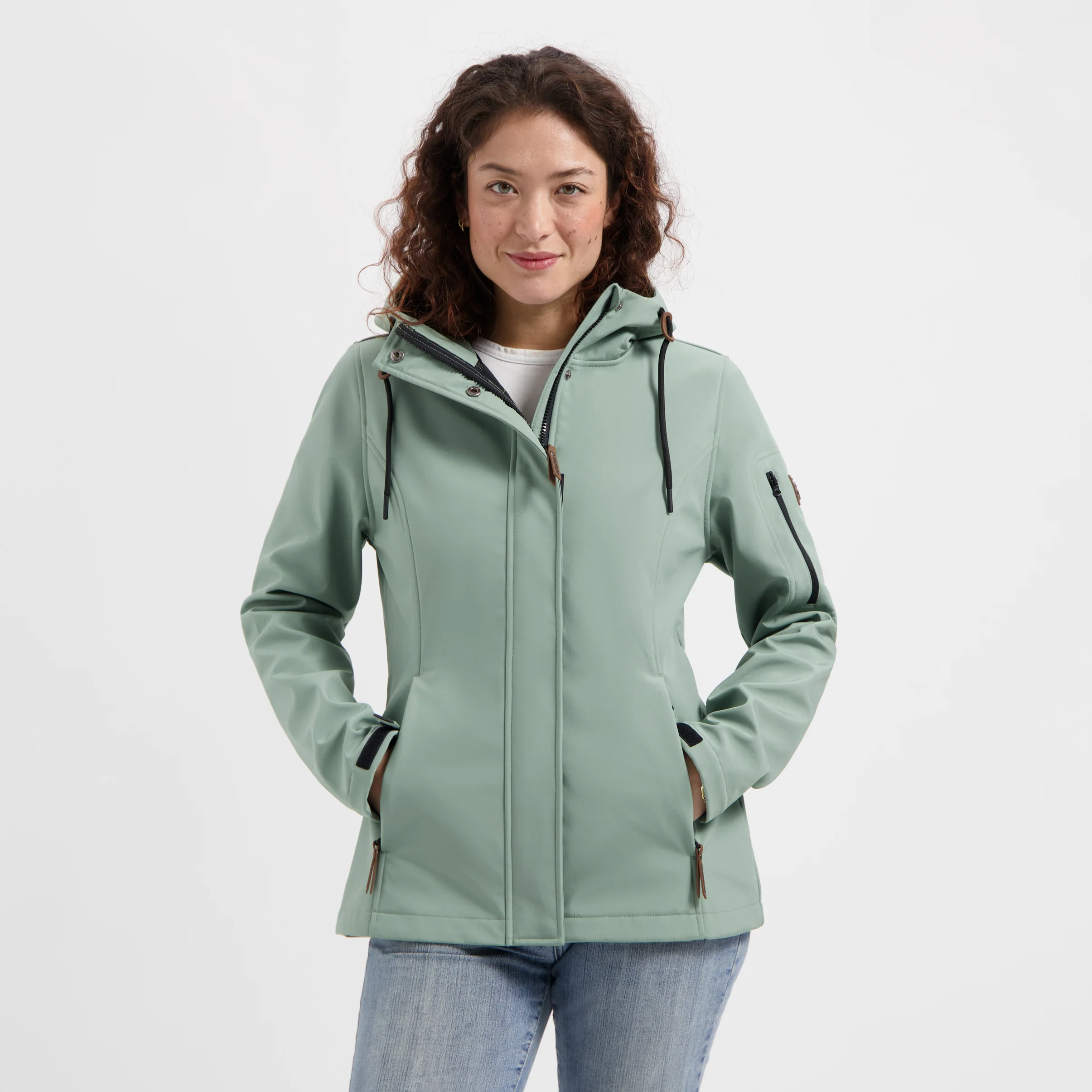 Malika Women - Softshell jacket - Waterproof - Green - Image 2
