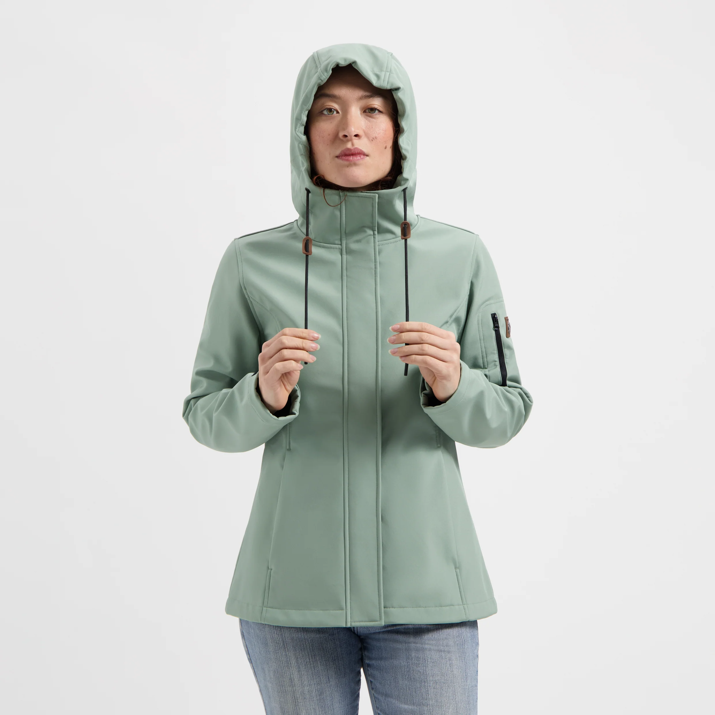 Malika Women - Softshell jacket - Waterproof - Green - Image 3