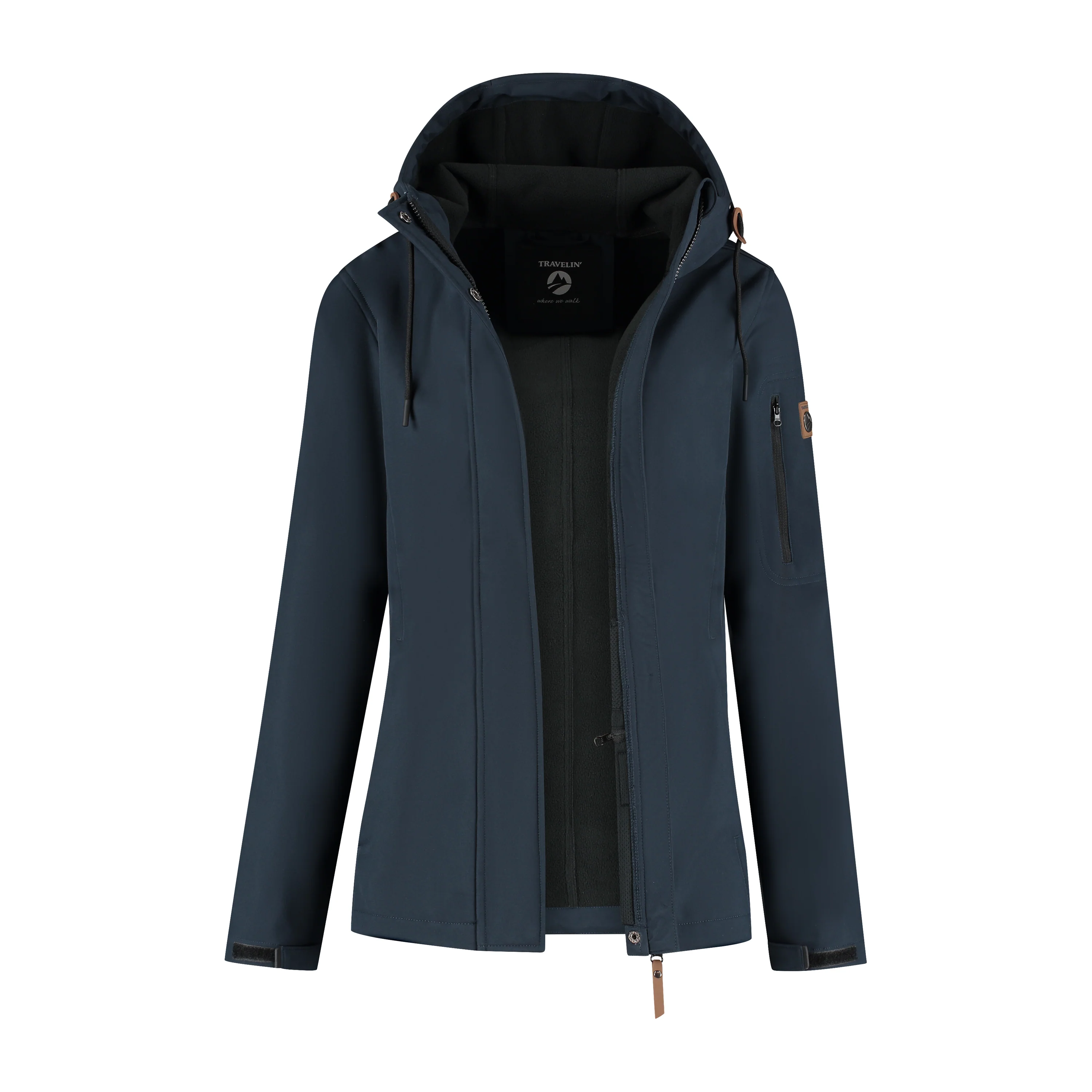 Malika Women - Softshell jacket - Waterproof - Navy - Image 4