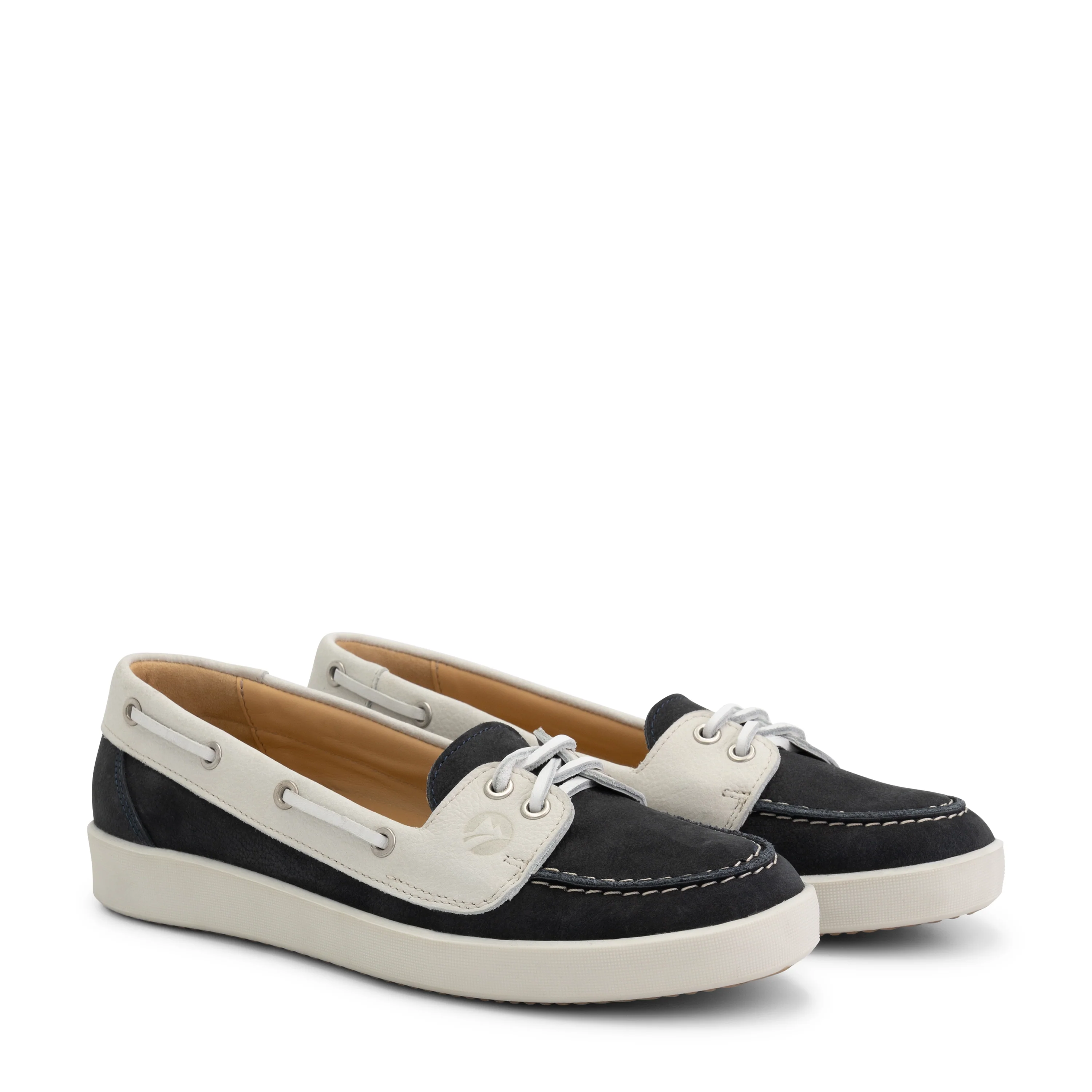 Marazion Women - Boat shoes - Leather - Navy