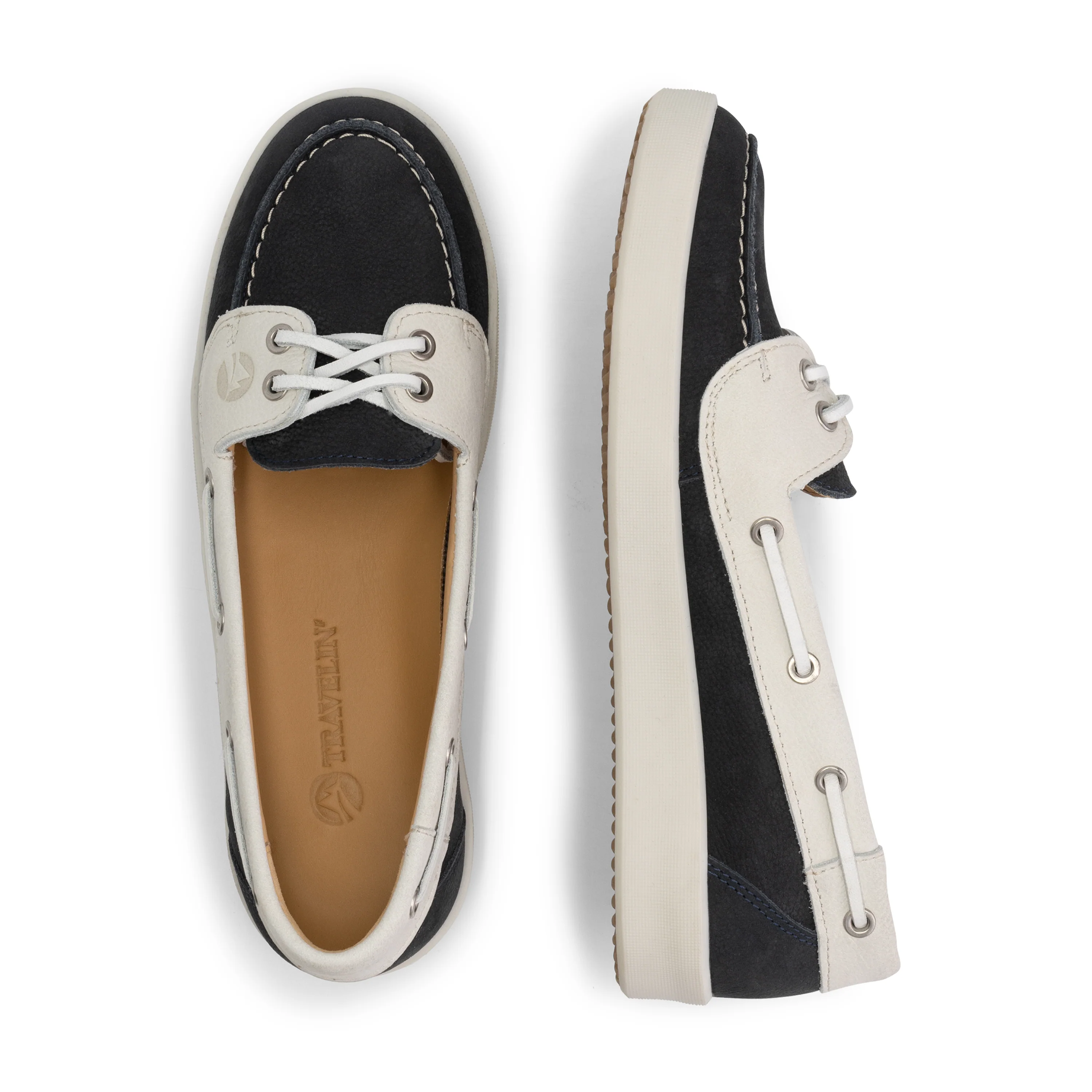 Marazion Women - Boat shoes - Leather - Navy - Image 4