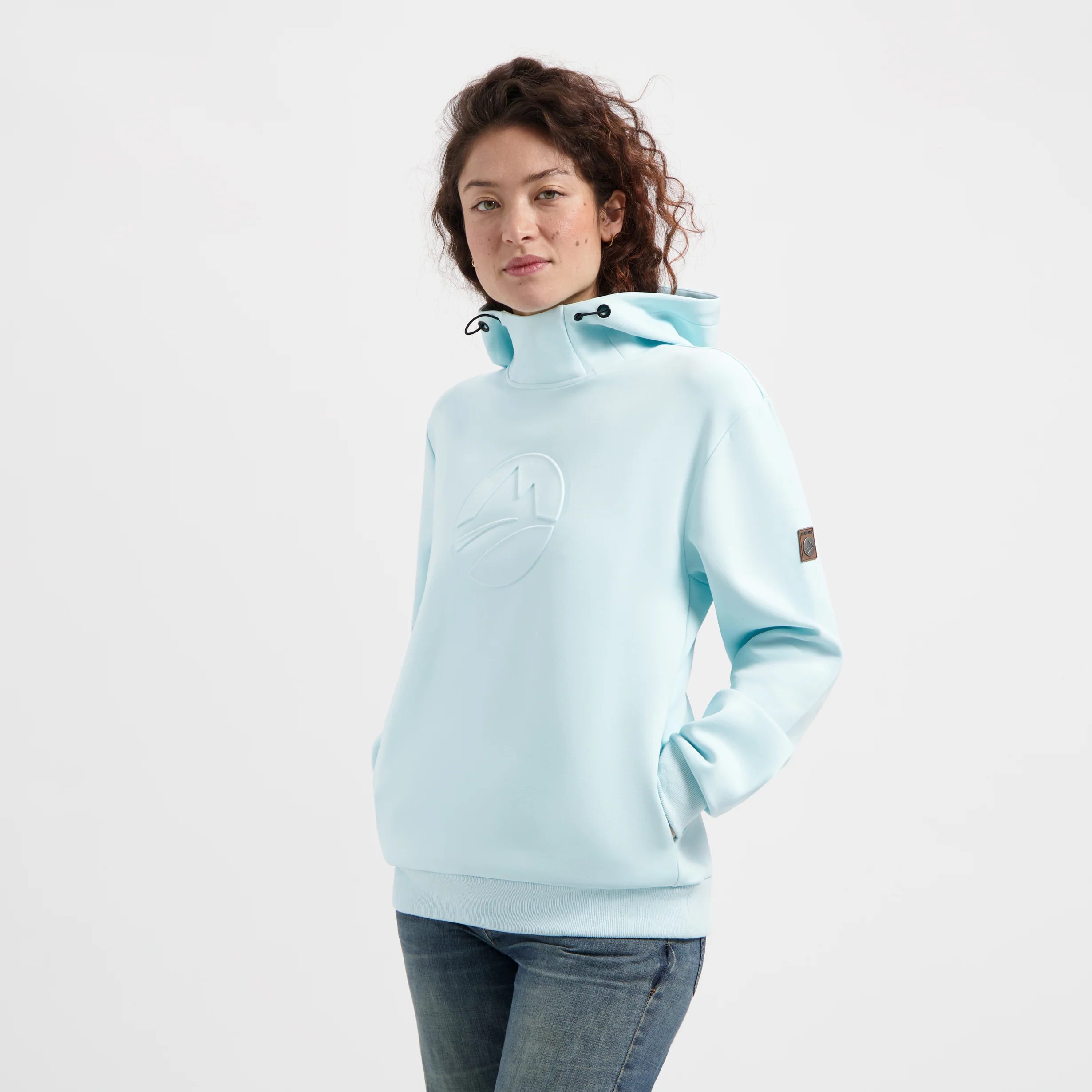 Maren Women - Outdoor sweater - Hoodie - Light blue - Image 3