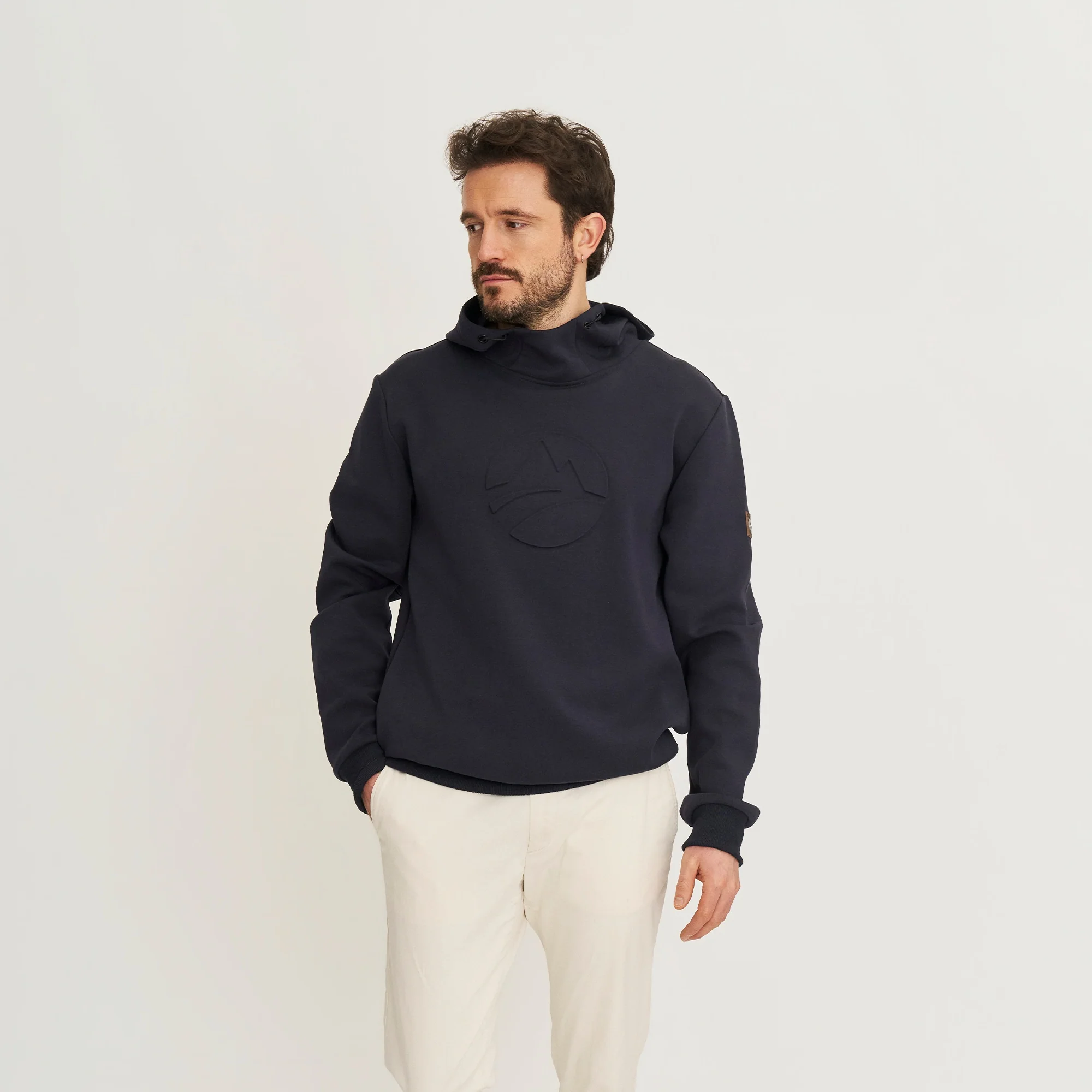 Morten Men - Outdoor sweater - Hoodie - Navy - Image 2