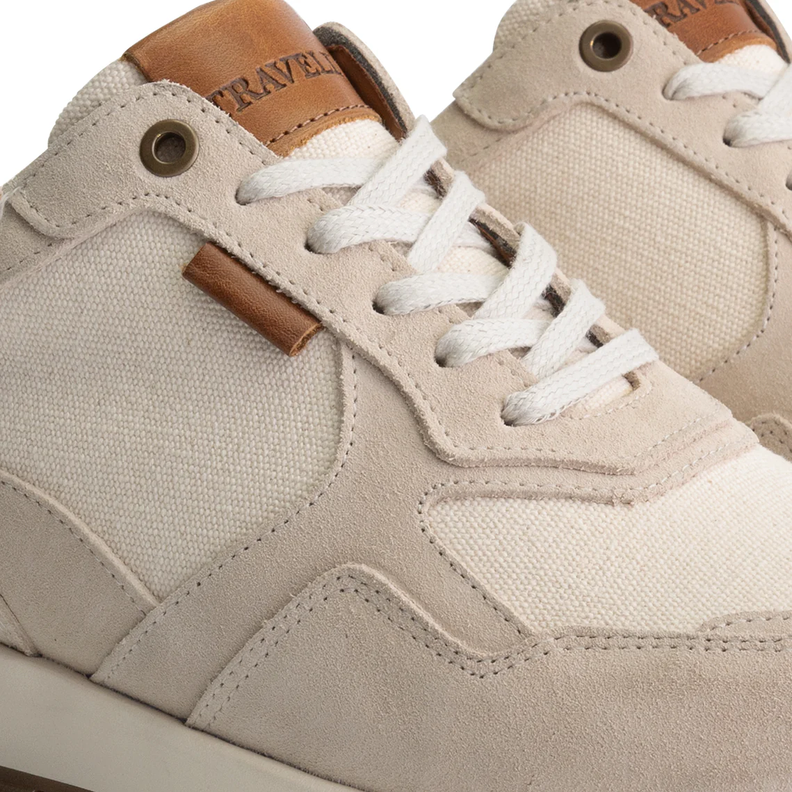 Newberry Men - Sneakers - Canvas and suede - White - Image 7