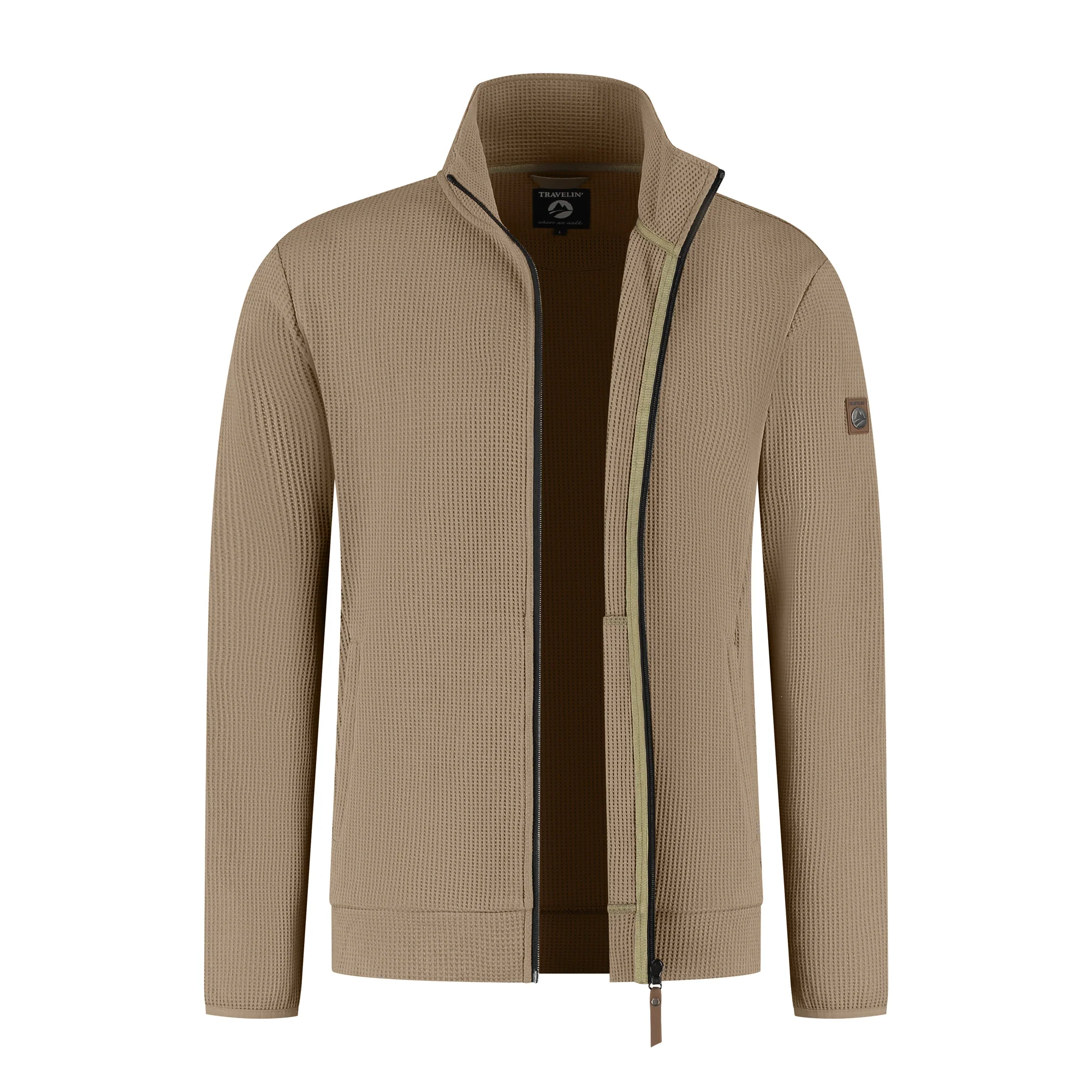 Pavo Men - Outdoor cardigan - Light brown - Image 4