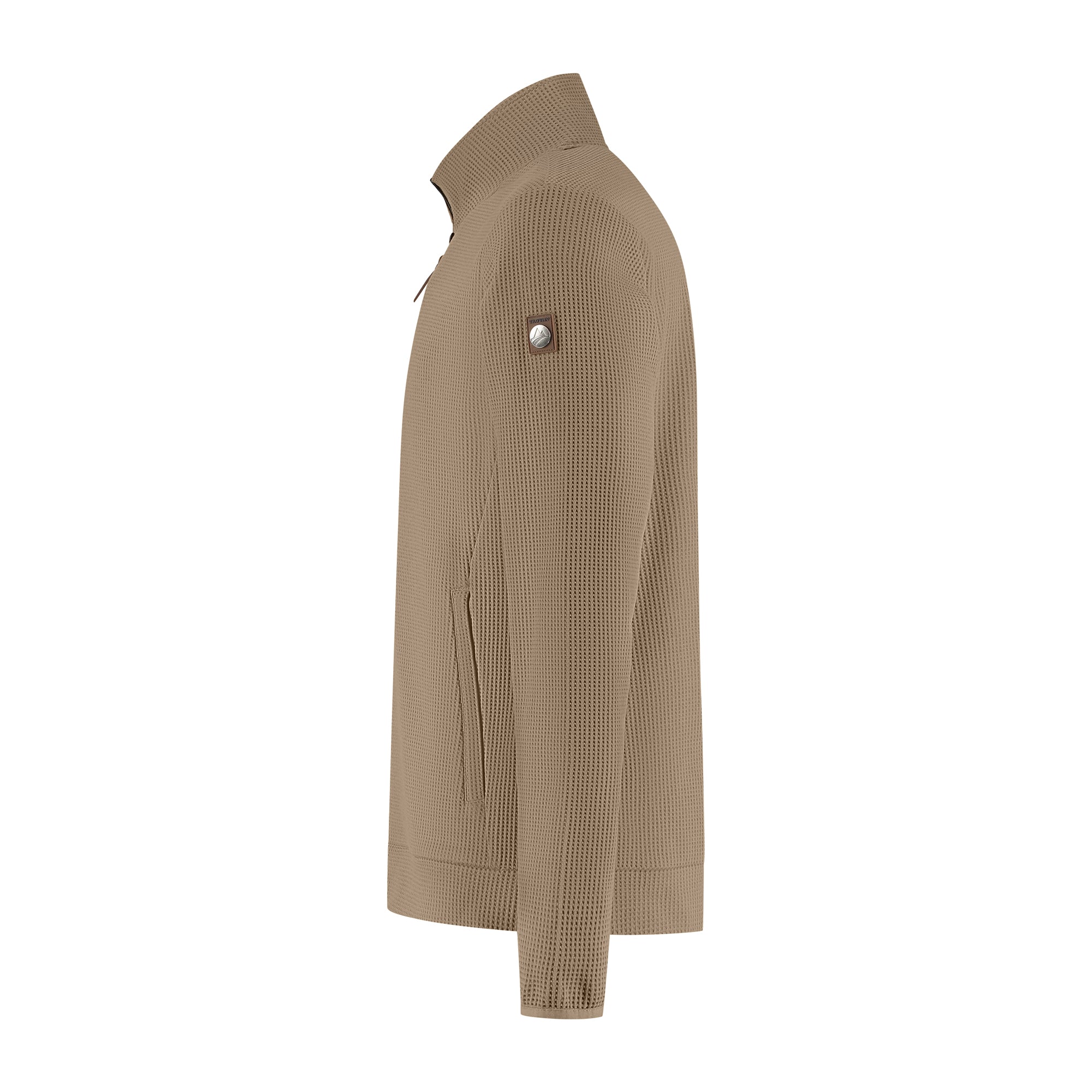 Pavo Men - Outdoor cardigan - Light brown - Image 5