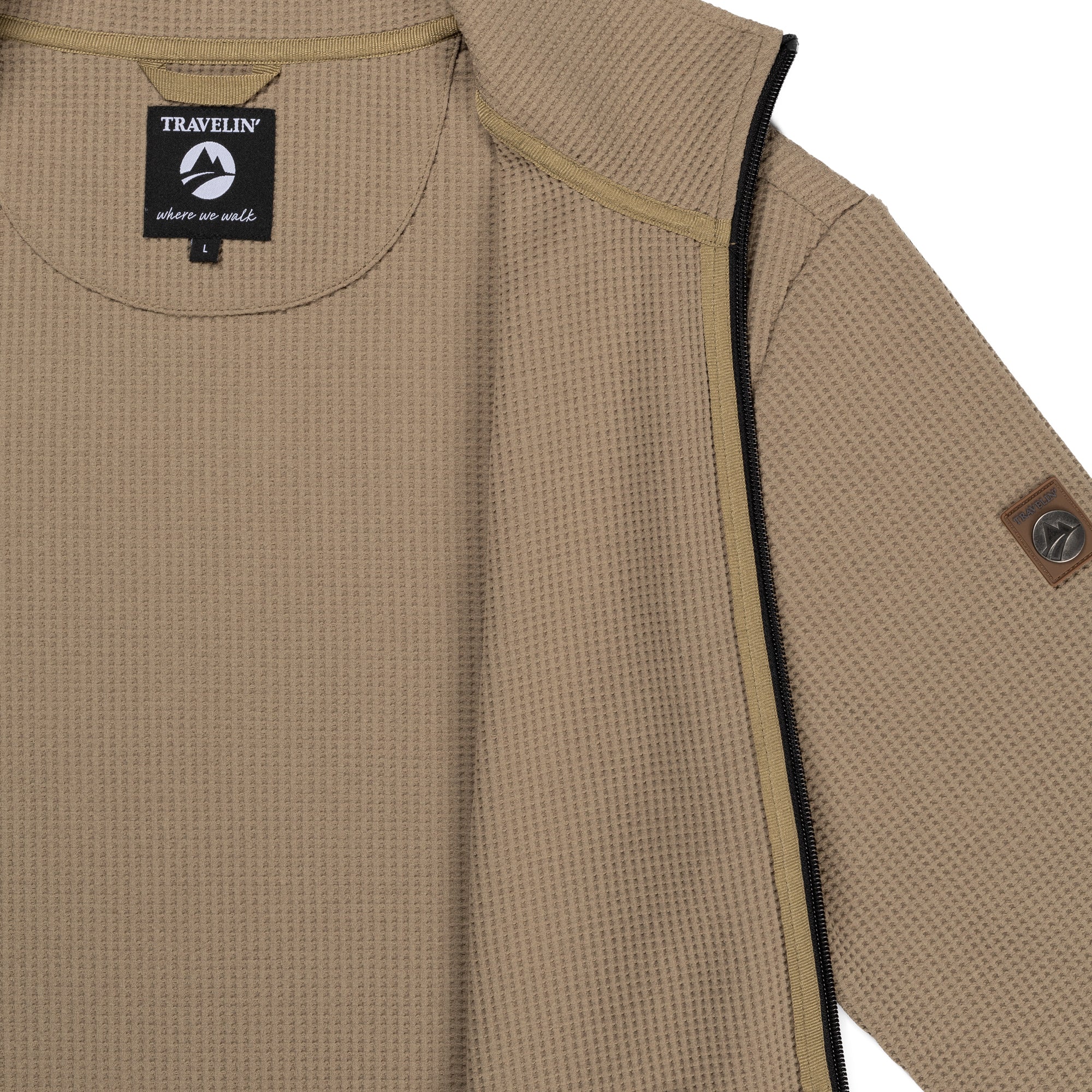 Pavo Men - Outdoor cardigan - Light brown - Image 7
