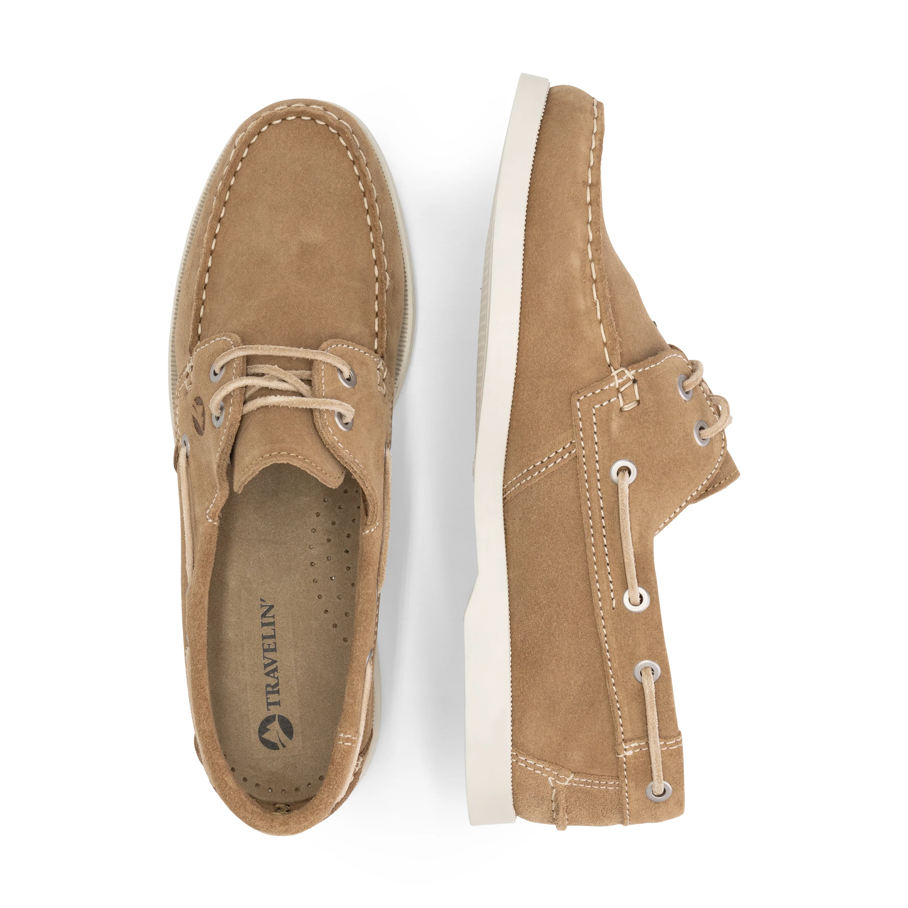 Penzance Men - Boat shoes - Suede - Light brown - Image 4