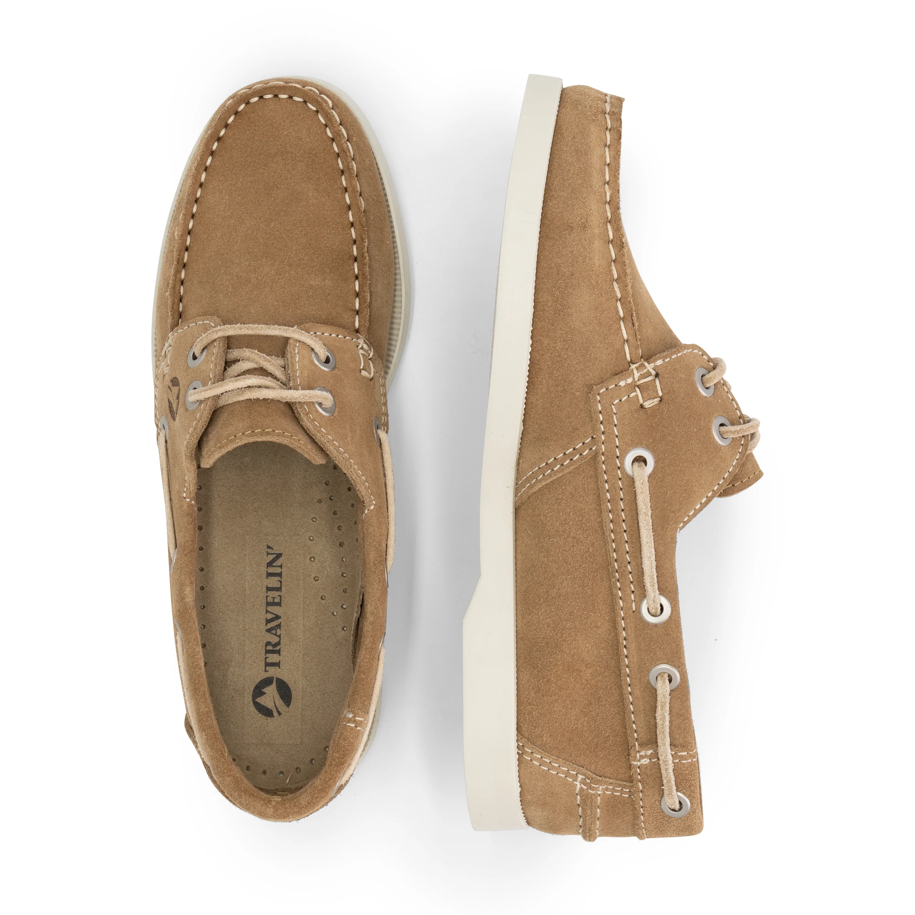 Penzance Women - Boat shoes - Suede - Light brown - Image 4