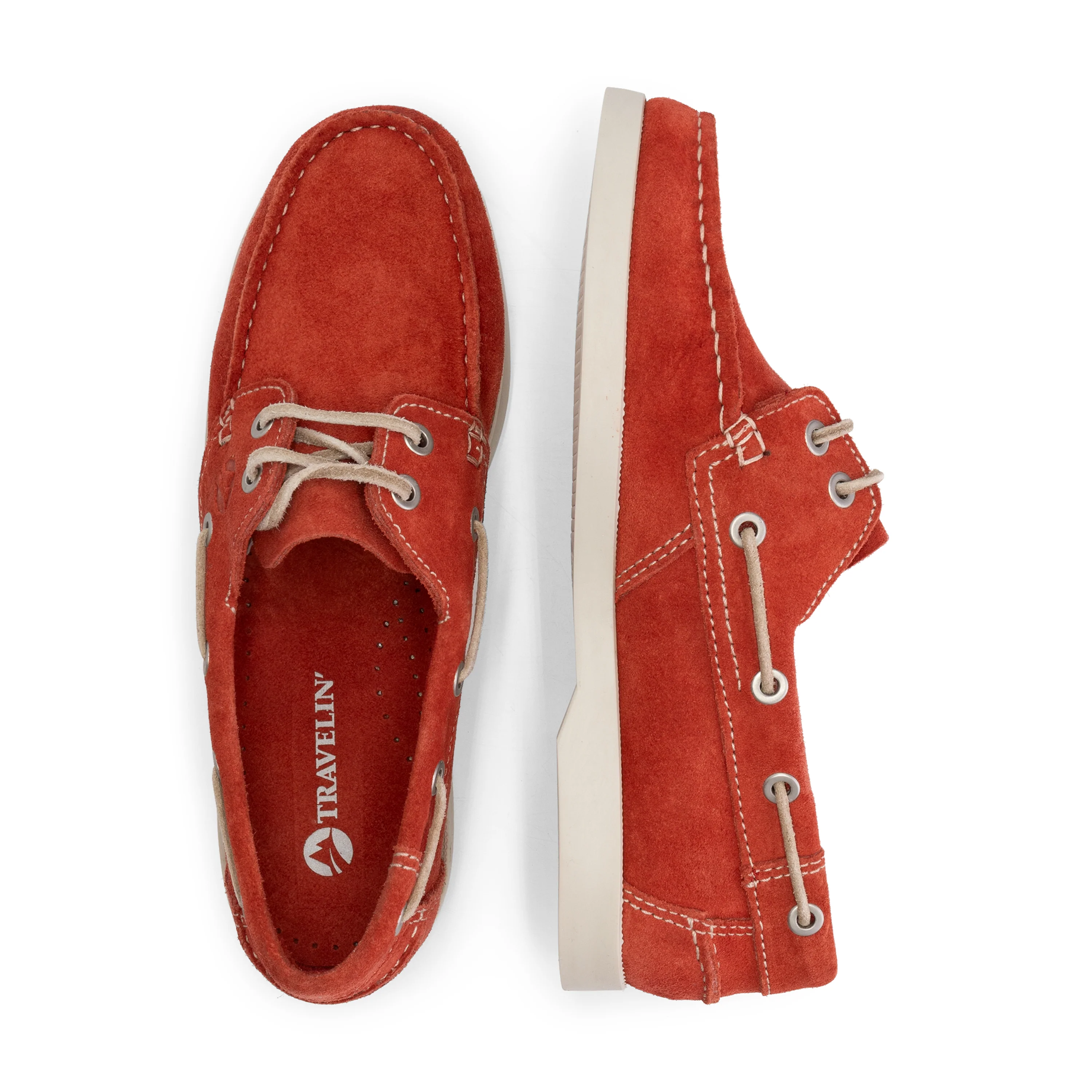 Penzance Women - Boat shoes - Suede - Red - Image 4