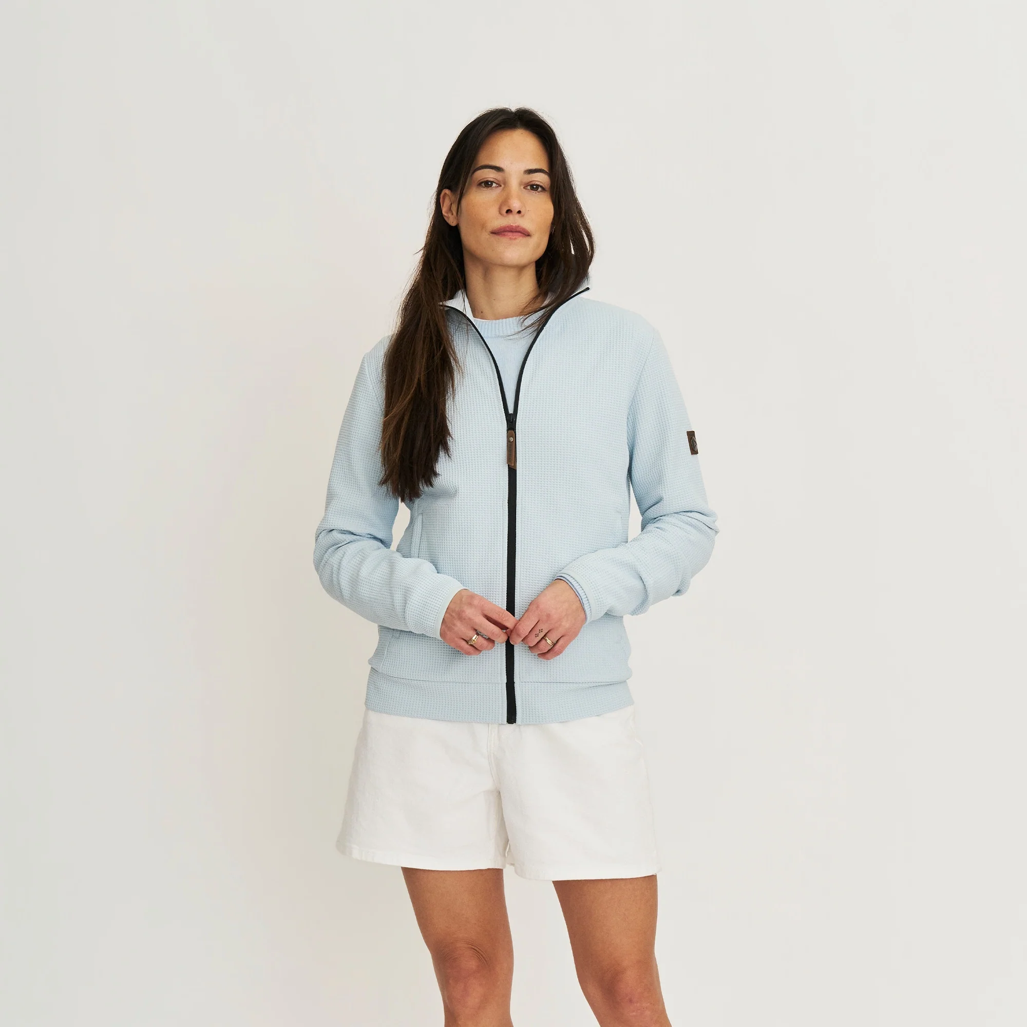 Pia Women - Outdoor cardigan - Light blue - Image 2