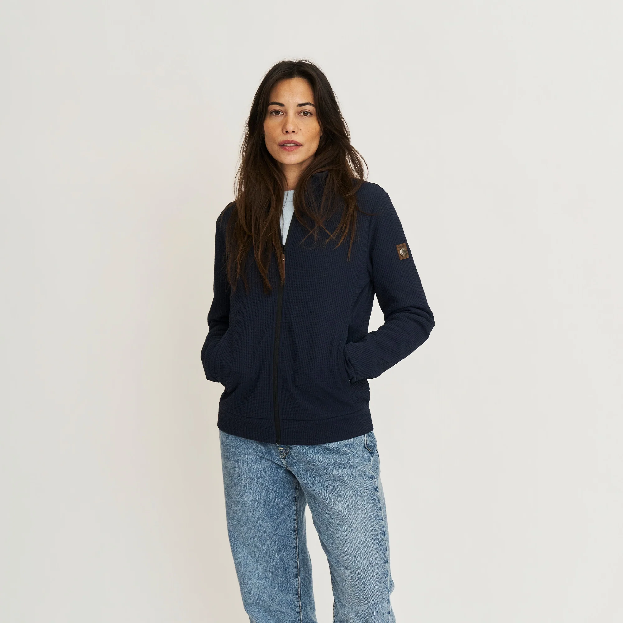 Pia Women - Outdoor cardigan - Navy - Image 2