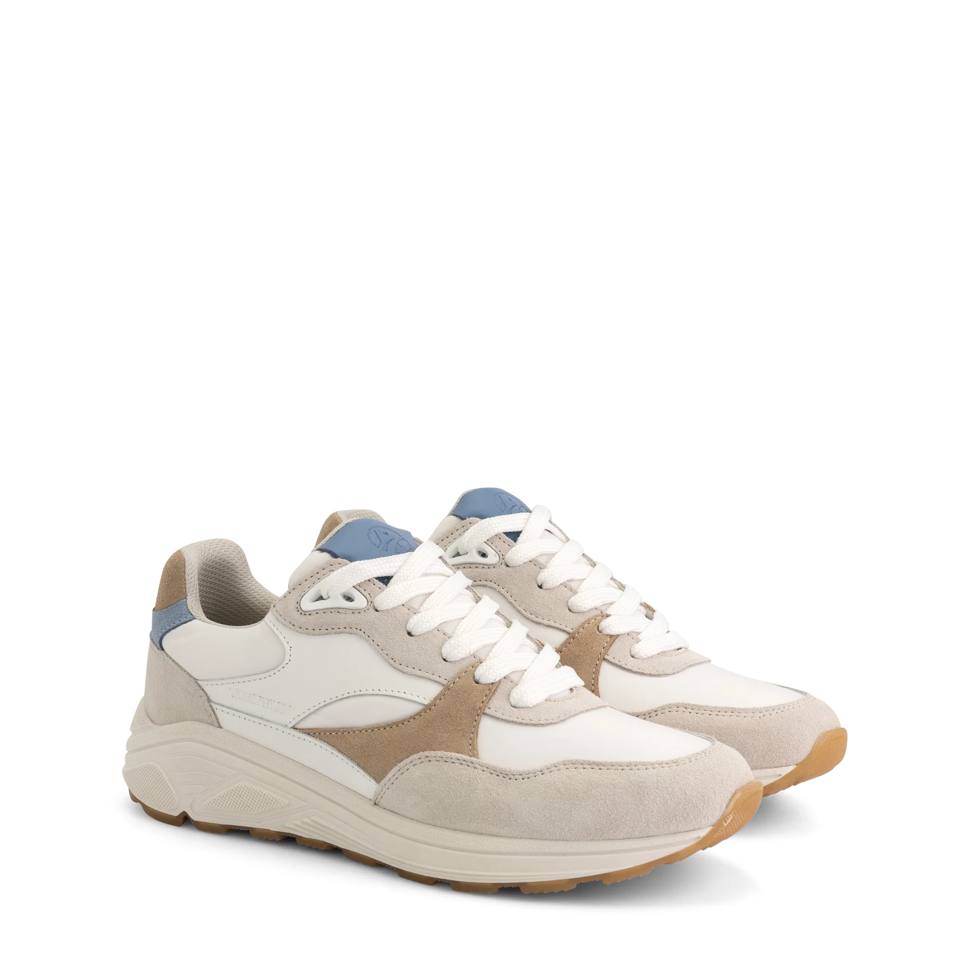 Rayleigh Women - Sneakers - Leather - Sand/Blue