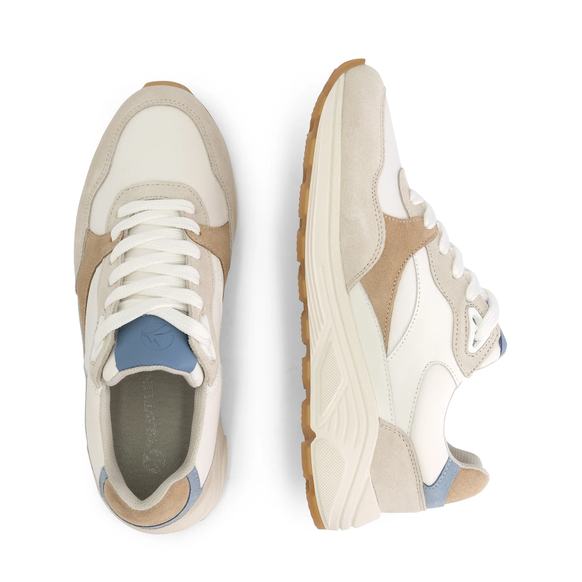 Rayleigh Women - Sneakers - Leather - Sand/Blue - Image 4