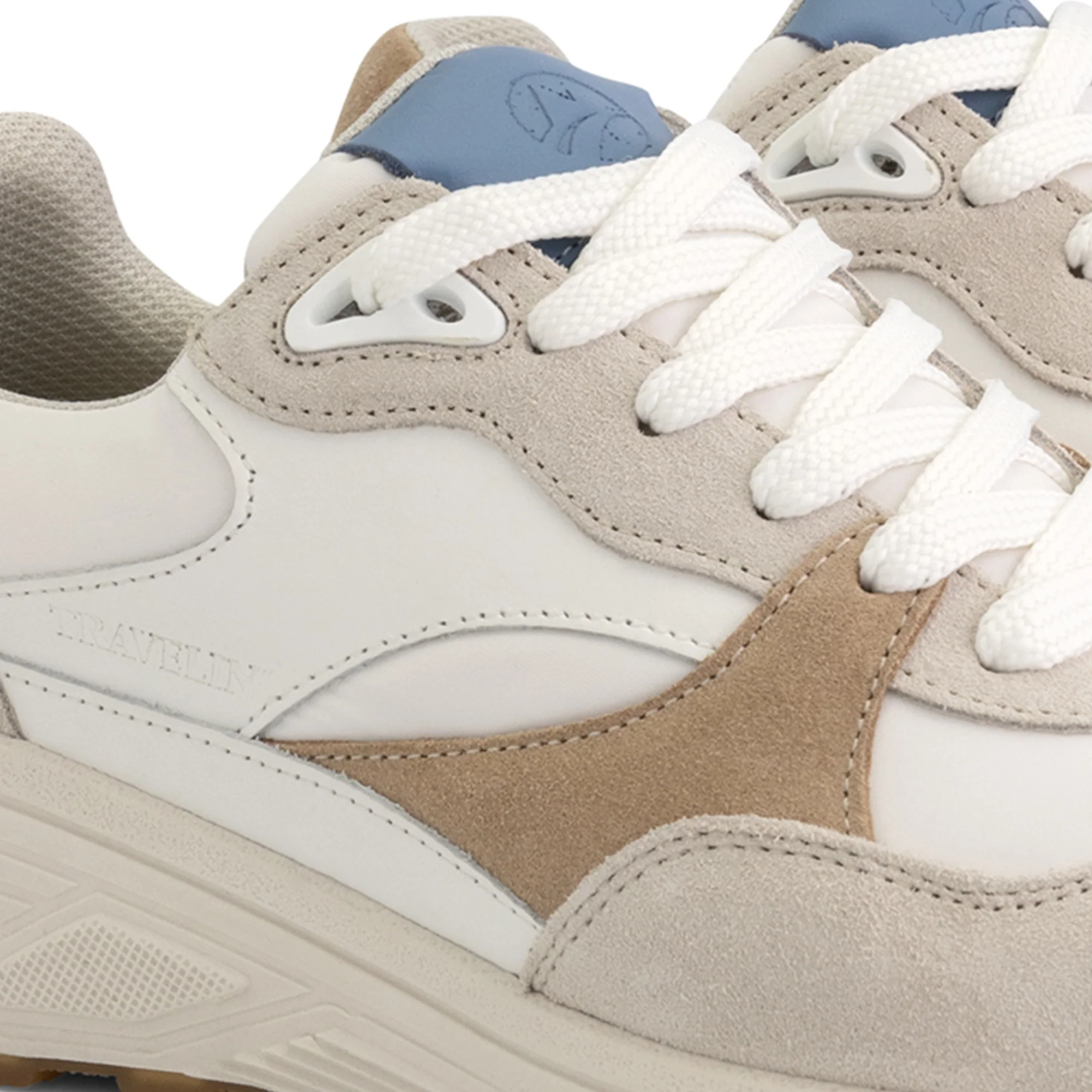 Rayleigh Women - Sneakers - Leather - Sand/Blue - Image 7