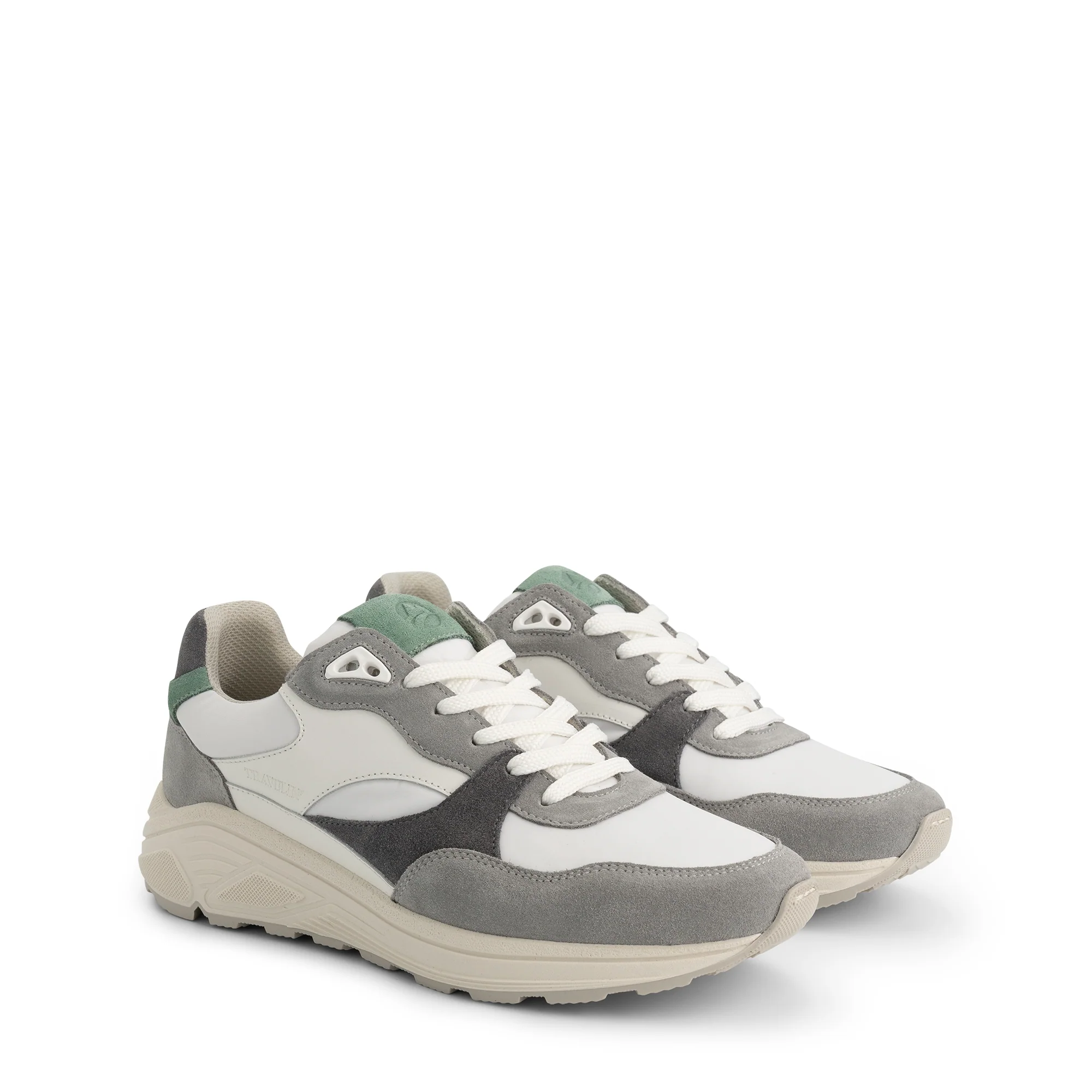 Romsey Men - Sneakers - Leather - Grey/Green