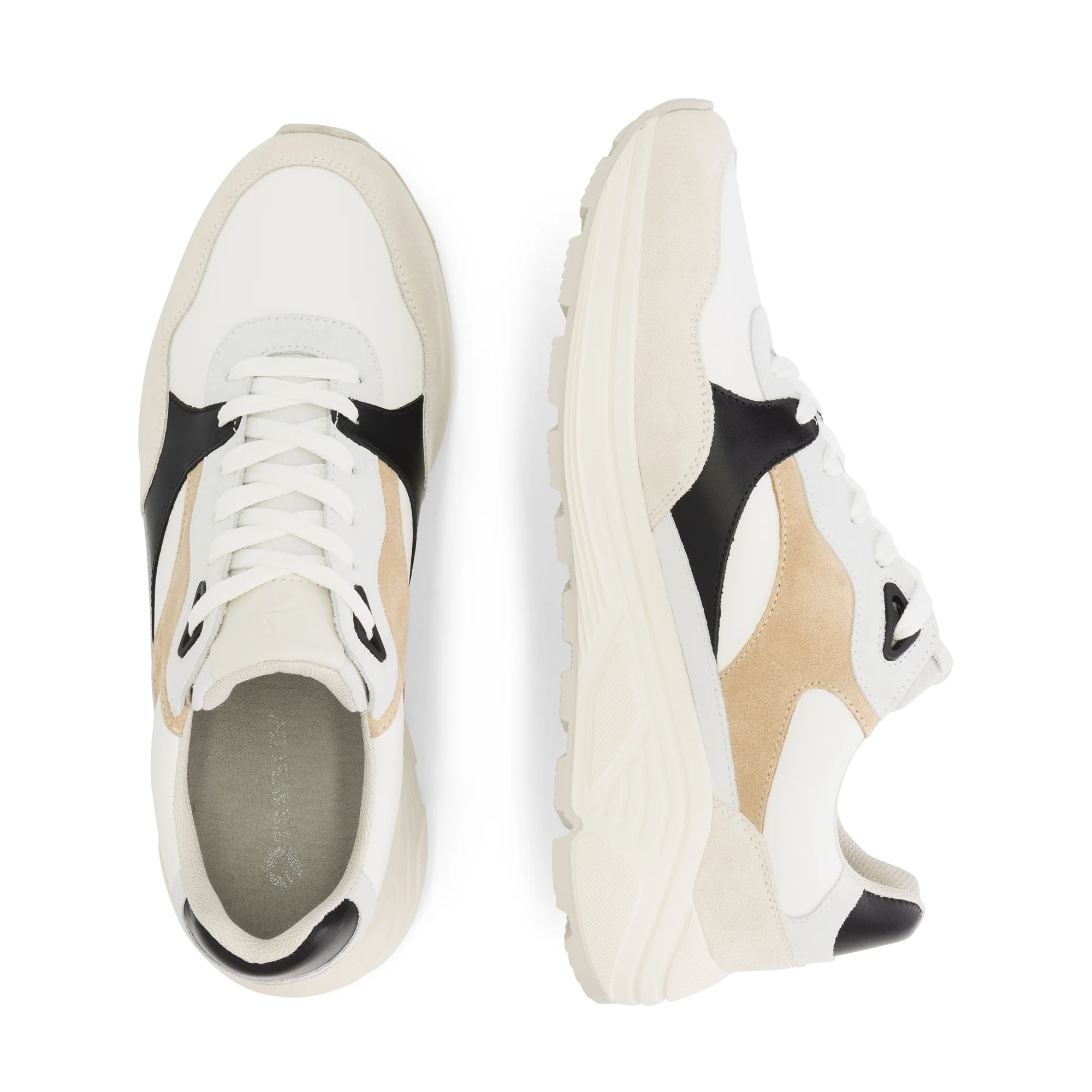 Rushden Men - Sneakers - Leather - Sand/Black - Image 4