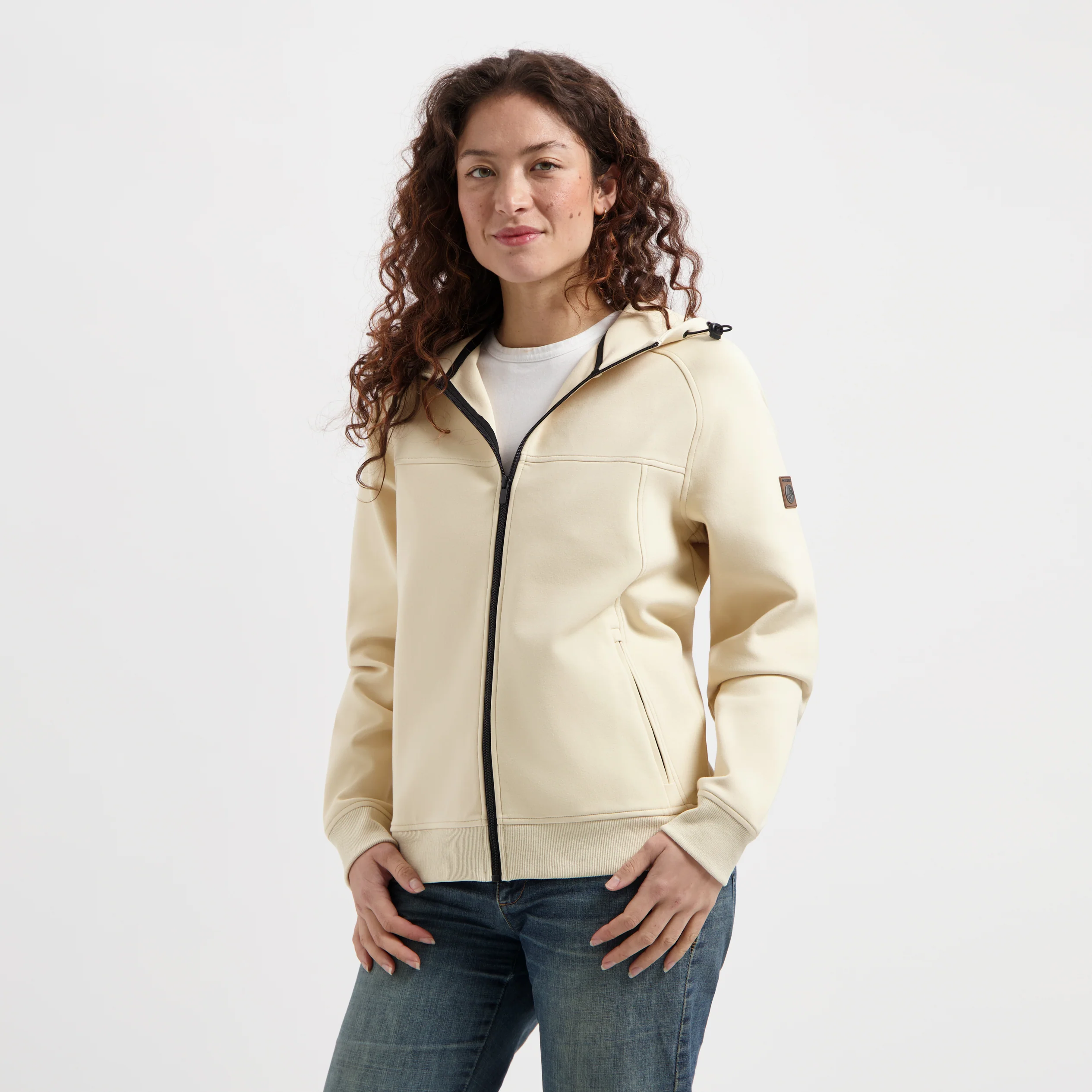 Sanna Women - Outdoor cardigan - Sweater - Sand - Image 2