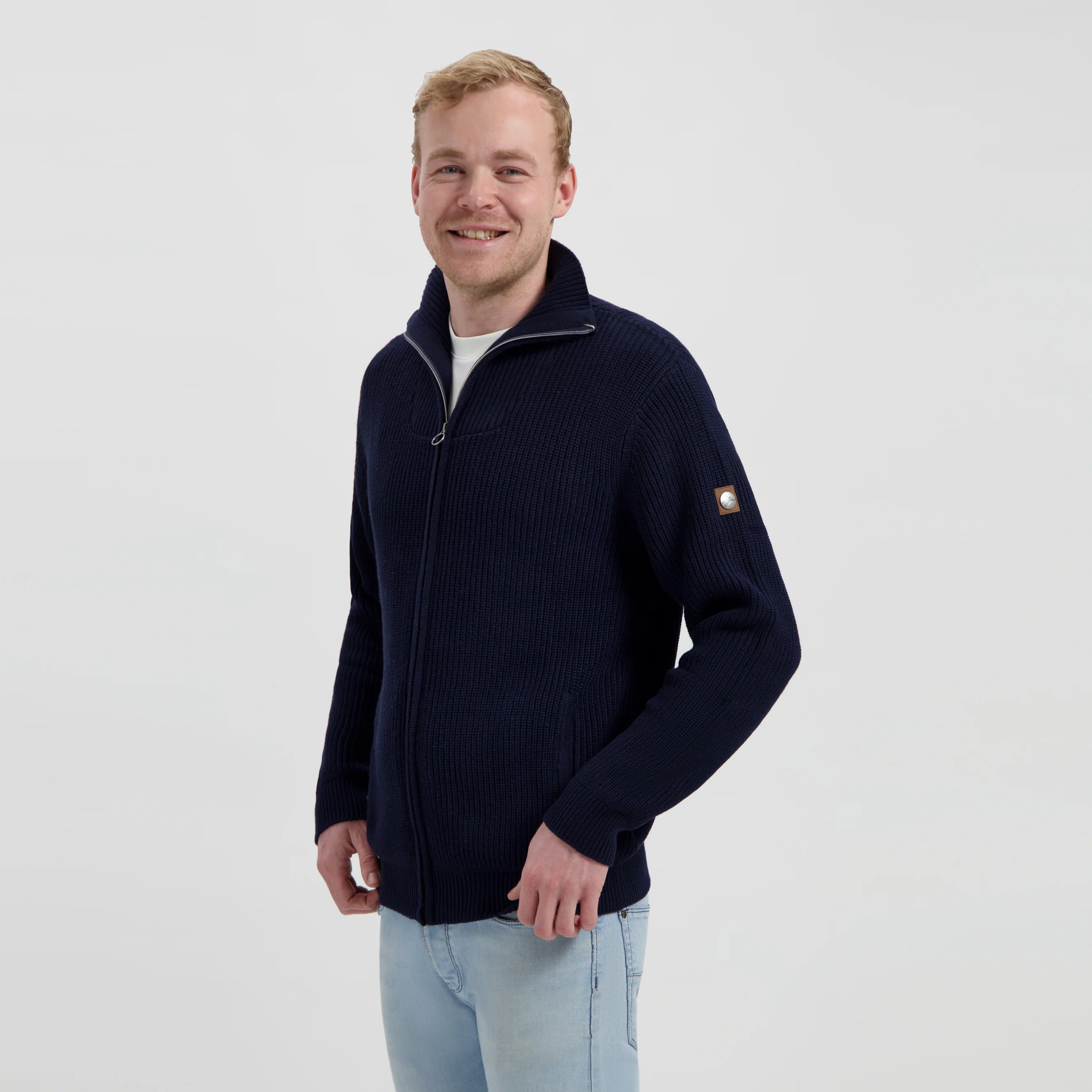Snowdon Men - Cardigan - Cashmere blend - Navy - Image 2