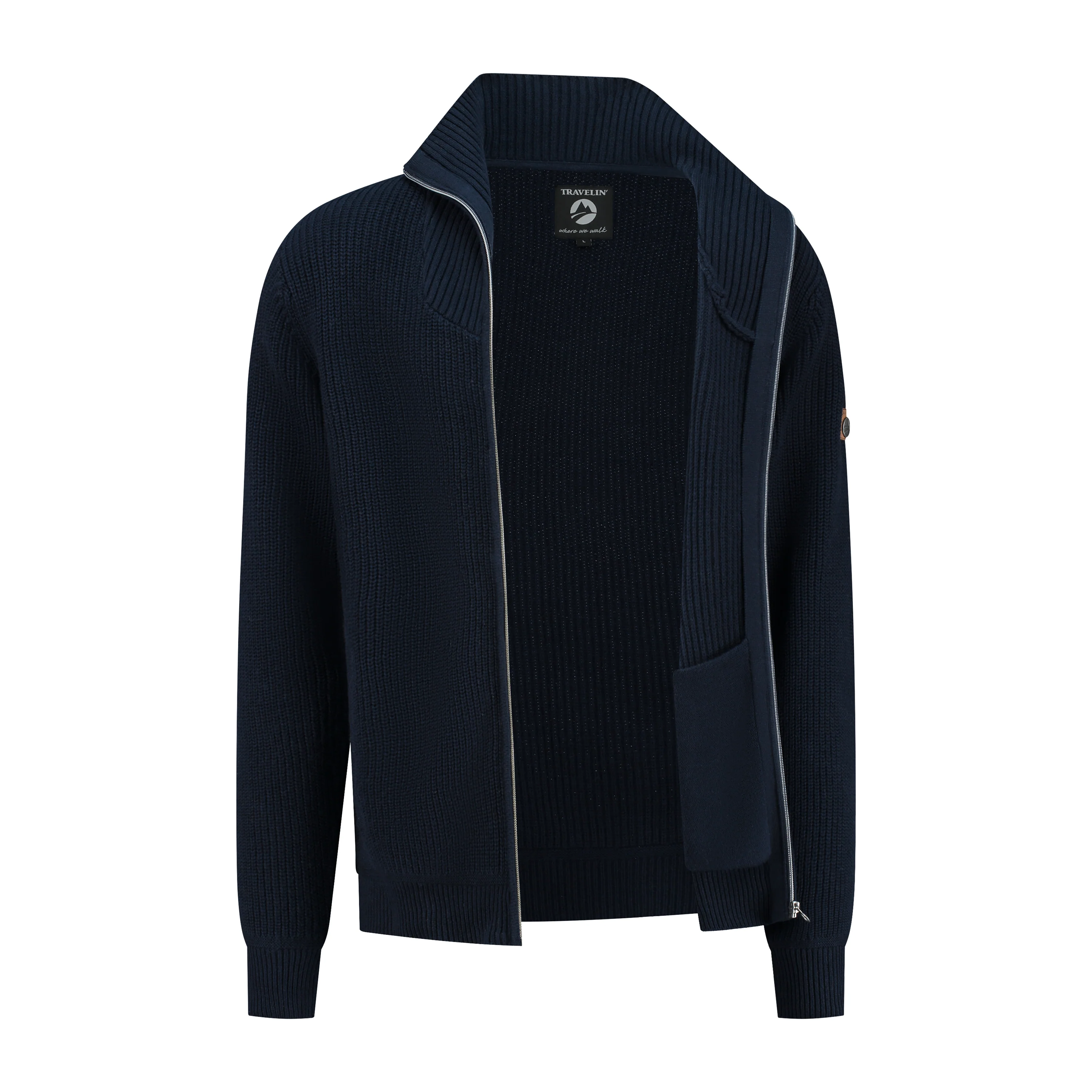 Snowdon Men - Cardigan - Cashmere blend - Navy - Image 4