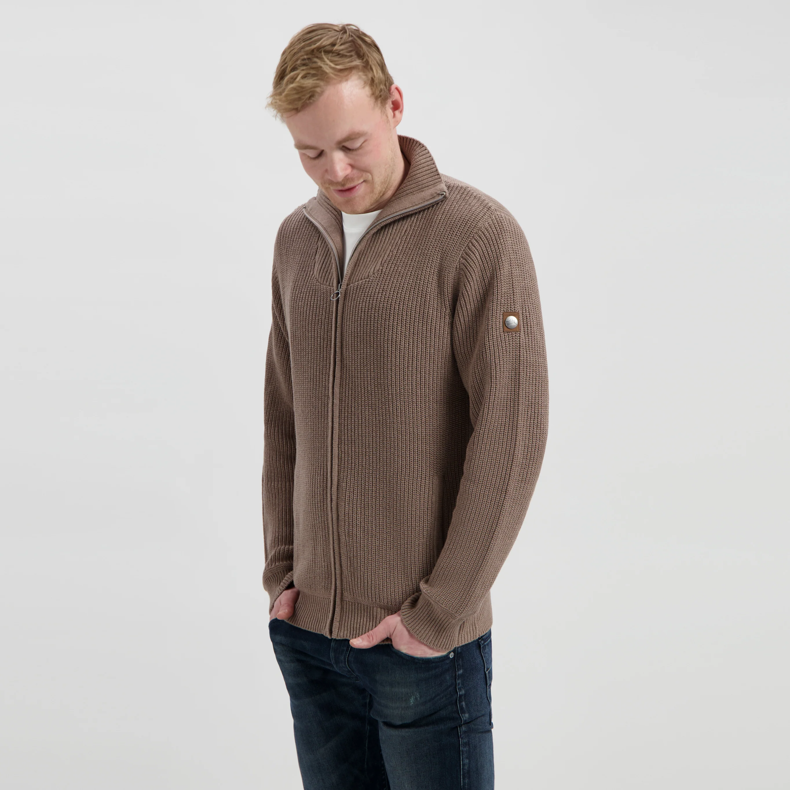 Snowdon Men - Cardigan - Cashmere blend - Sand - Image 2