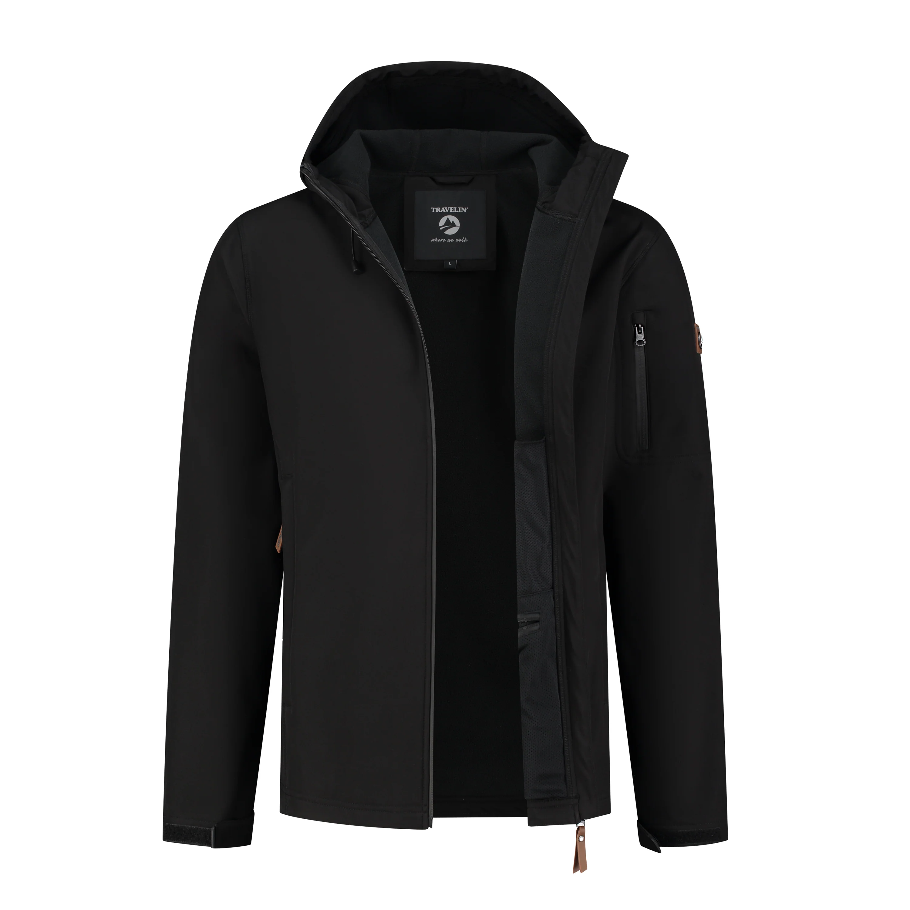 Sverre Men - Softshell jacket - Waterproof - Black - Image 4